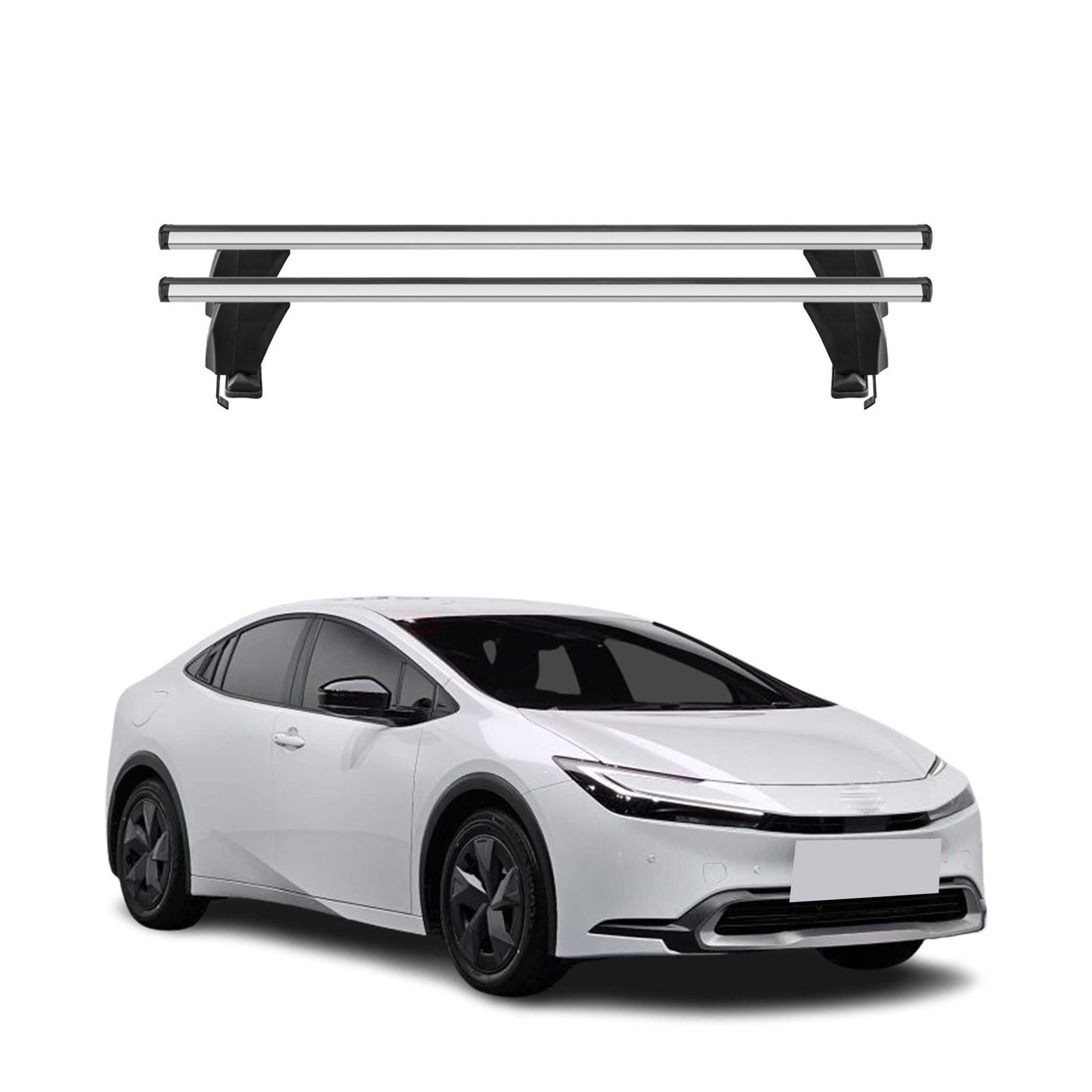 Menabo Dachträger Grundträger für Toyota Prius V 2022-2025 Alu Grau 2tlg OMAC DE