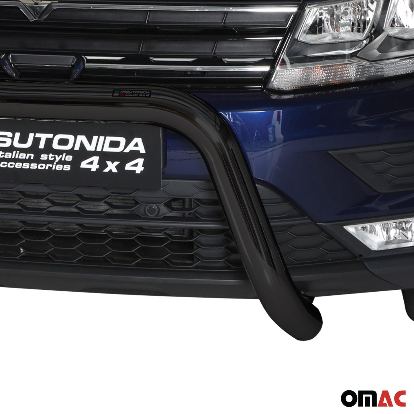 Frontbügel Frontschutzbügel für VW Tiguan mk2 2016-2024 ø76 Stahl Schwarz OMAC DE