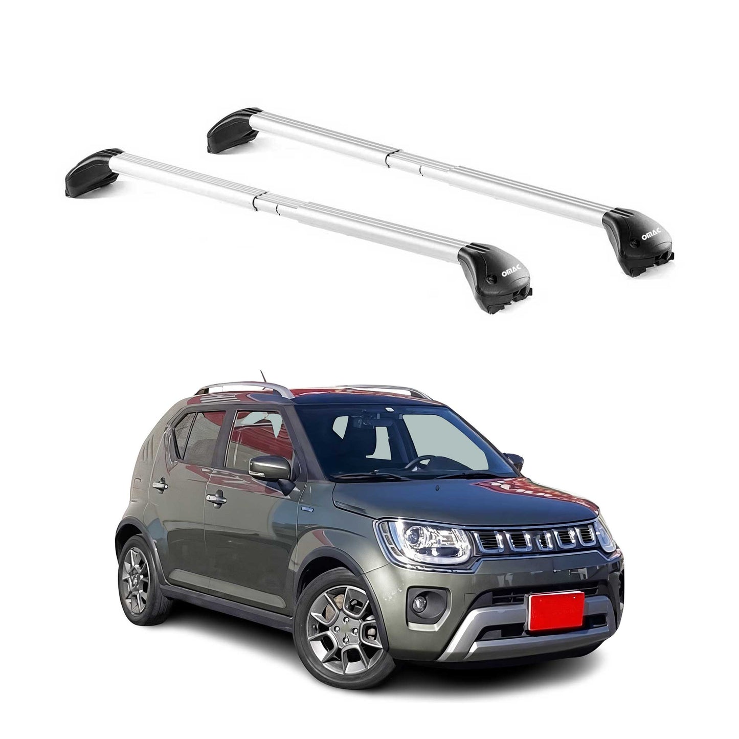 Dachträger Grundtäger für Suzuki Ignis mk2 2016-2025 5 tür 100kg Alu Grau 2x ABE OMAC DE