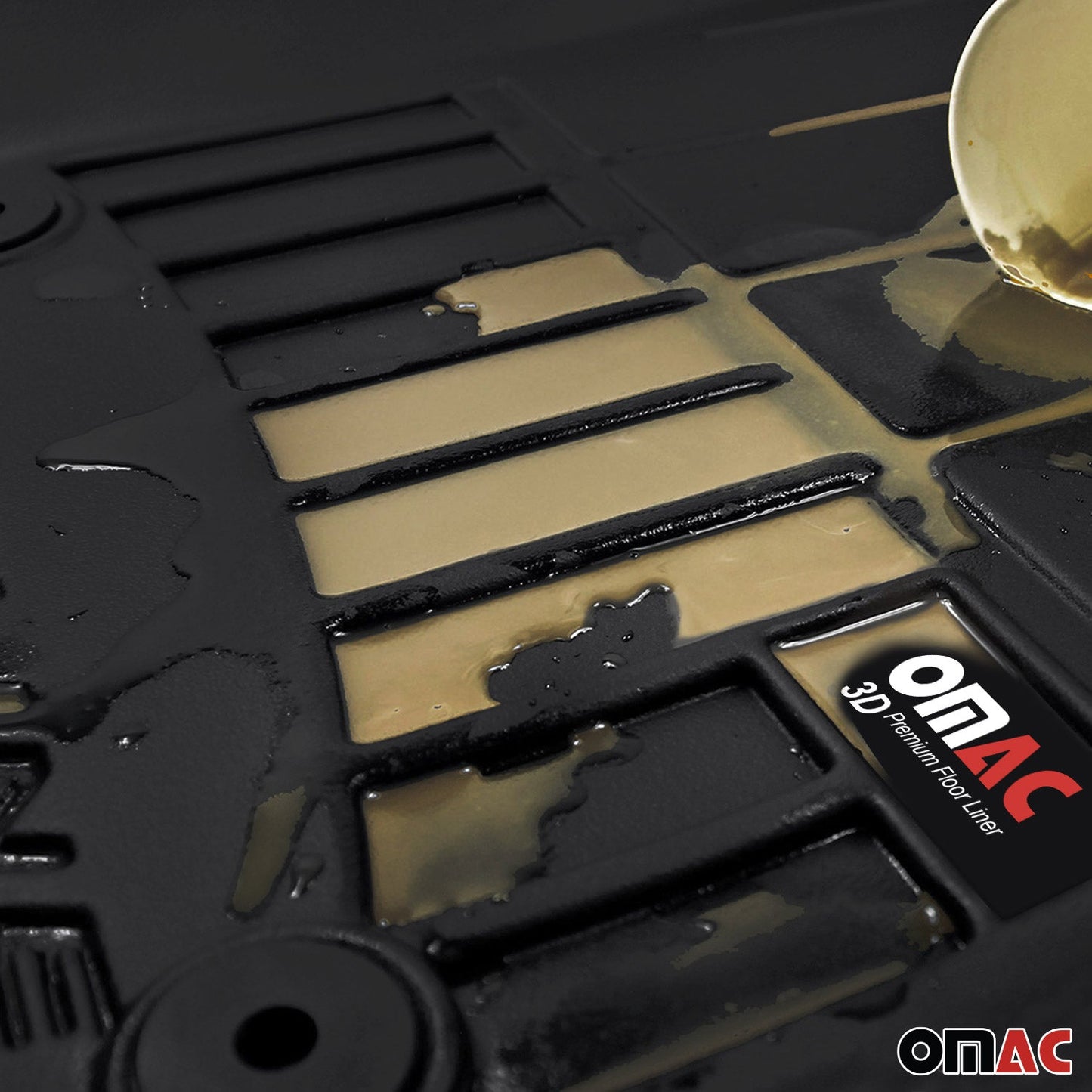 OMAC Fußmatten & Kofferraumwanne Set für Volvo V40 2012-2019 Gummi Schwarz 5x OMAC DE