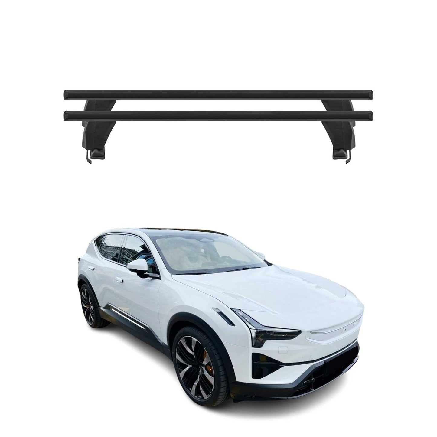 Menabo Dachträger Grundträger für Polestar 2 2020-2025 Alu Schwarz 2tlg OMAC DE