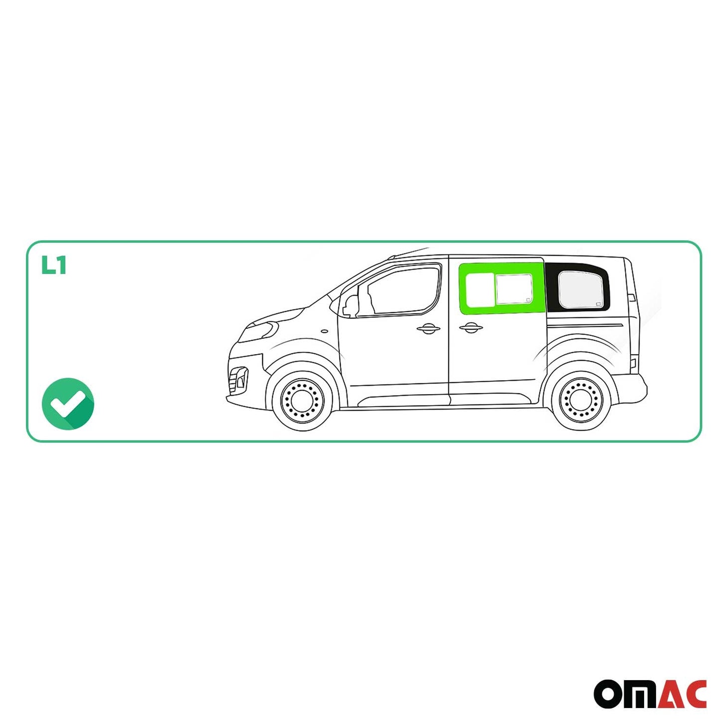 Schiebefenster Seitenfenster für Citroen Spacetourer 2017-2023 Schwarz Links L1 OMAC DE