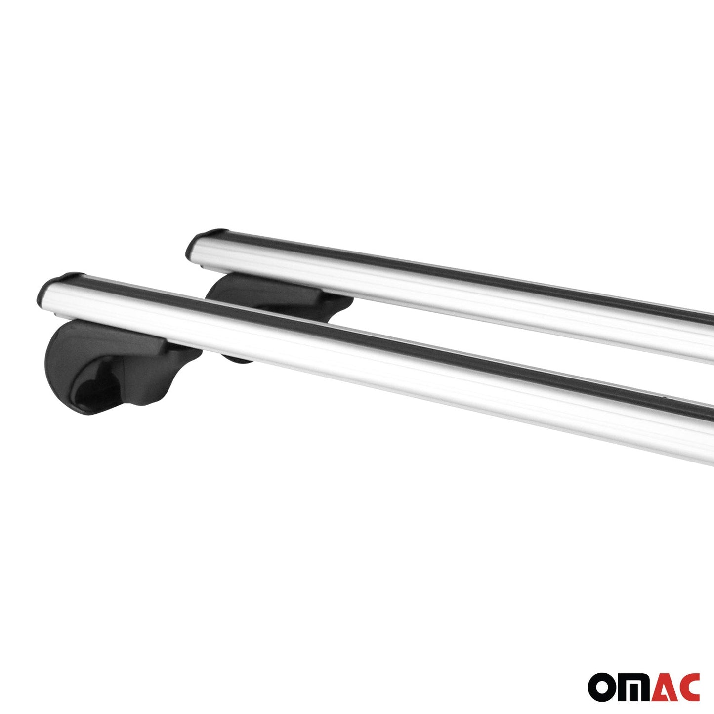 OMAC Universal Dachträger Gepäckträger für Auto 75kg 132cm Aluminium Grau 2x OMAC DE