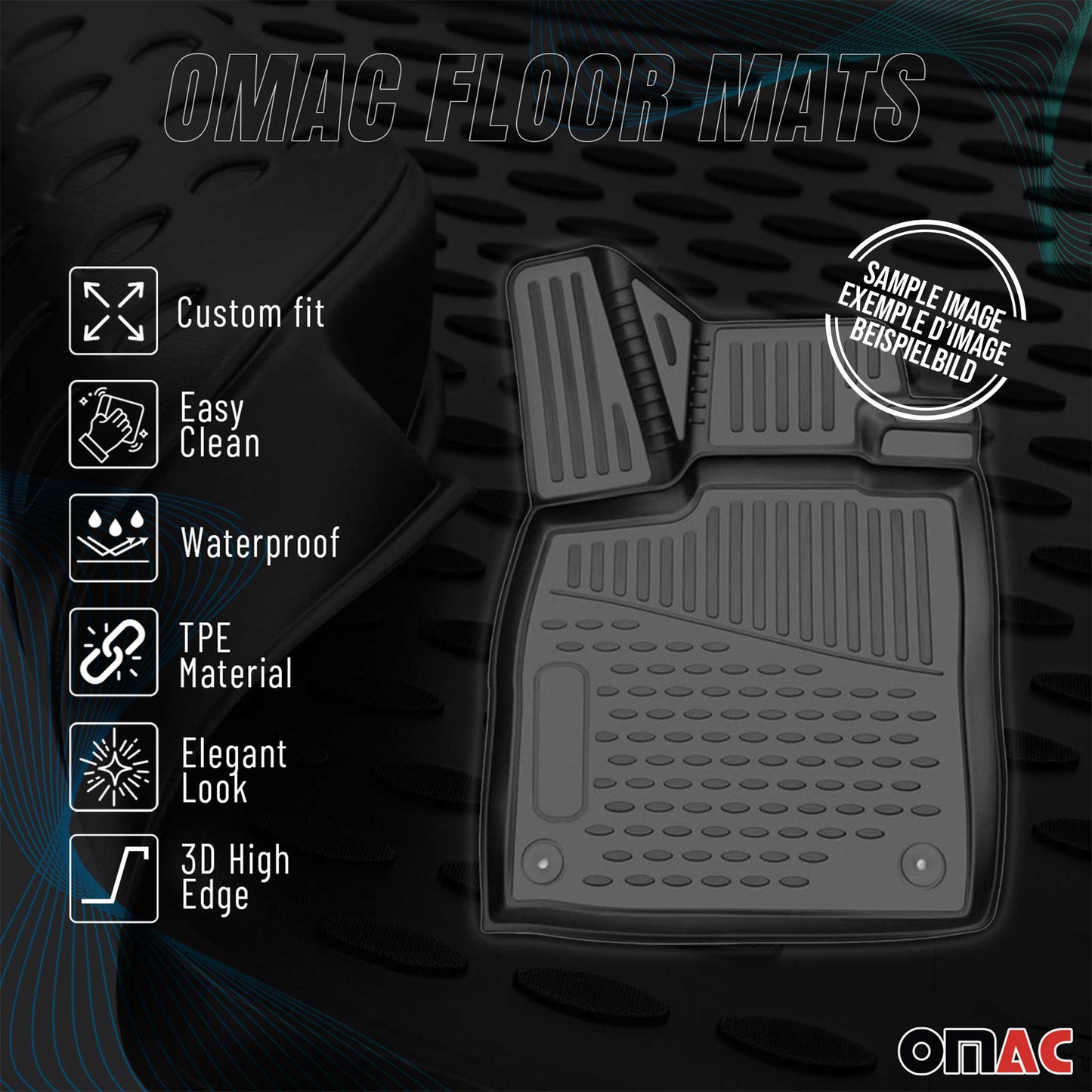 2006-2025 Citroen Jumper Fußmatten TPE Schwarz 2 tlg OMAC DE
