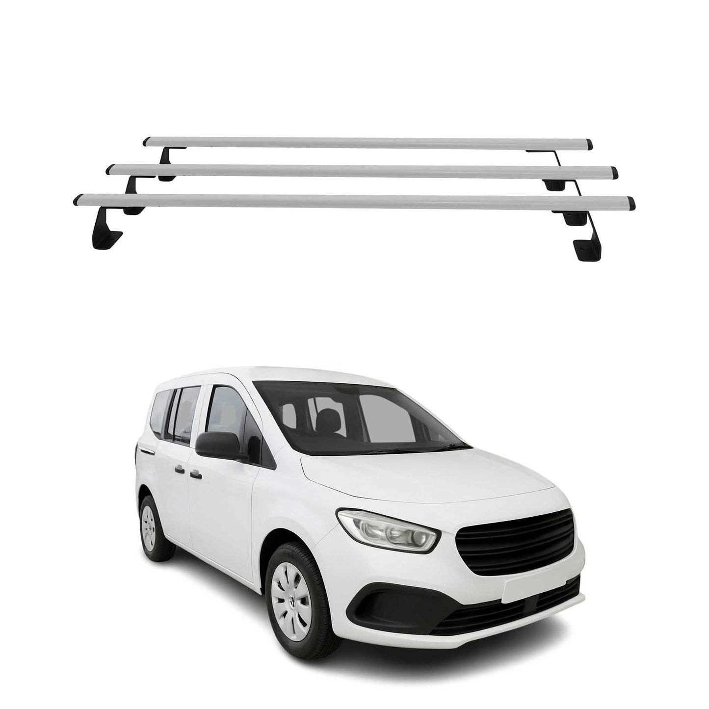 Dachträger Grundtäger für Mercedes Citan W420 2021-2025 75kg Stahl Silber 3 tlg OMAC DE