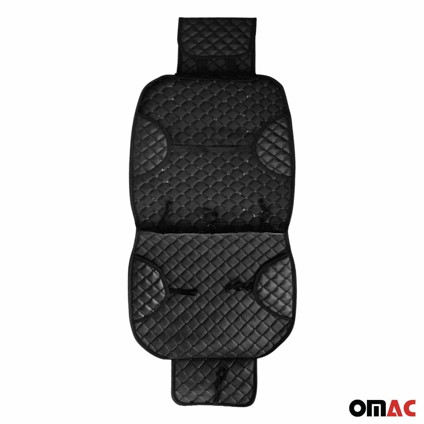 Schonbezug Sitzauflage für Honda Civic Accord Jazz Kunstleder Schwarz OMAC DE