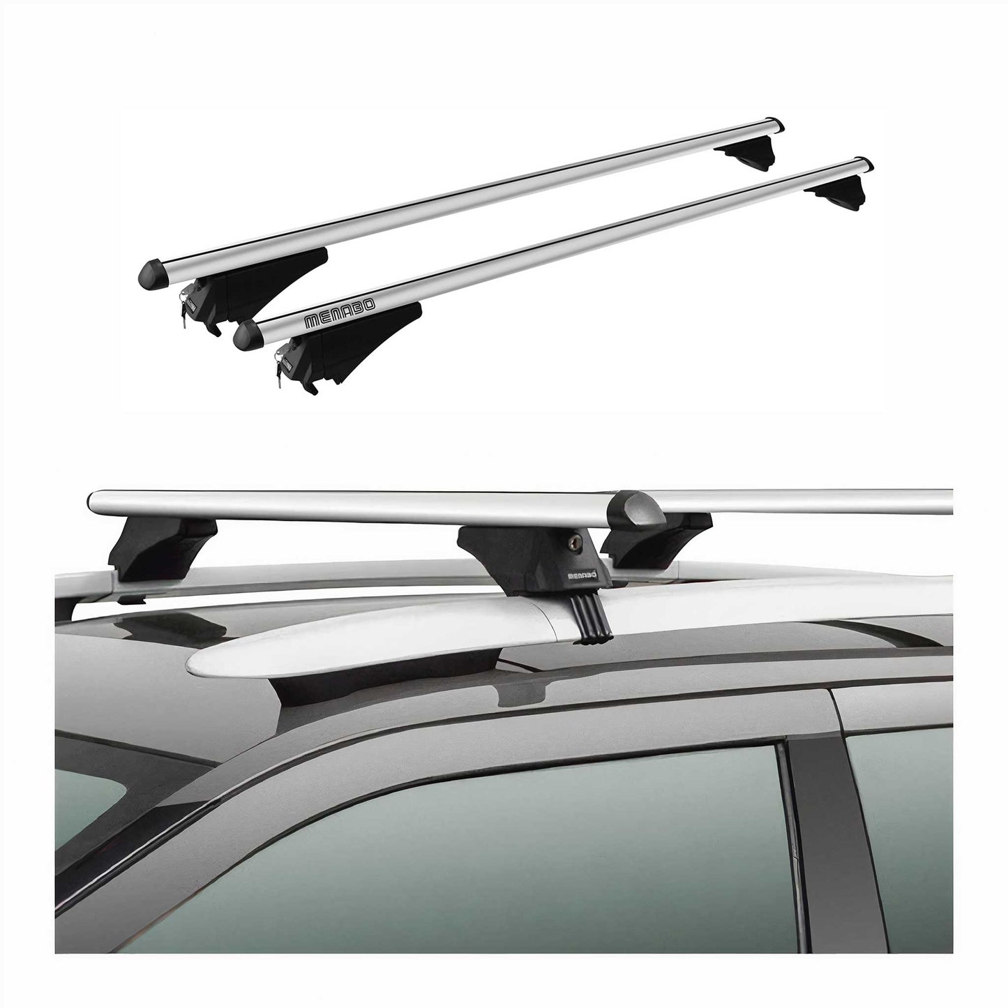 2024-2025 VW Tiguan Menabo Grundträger Dachträger Alu Silber OMAC DE