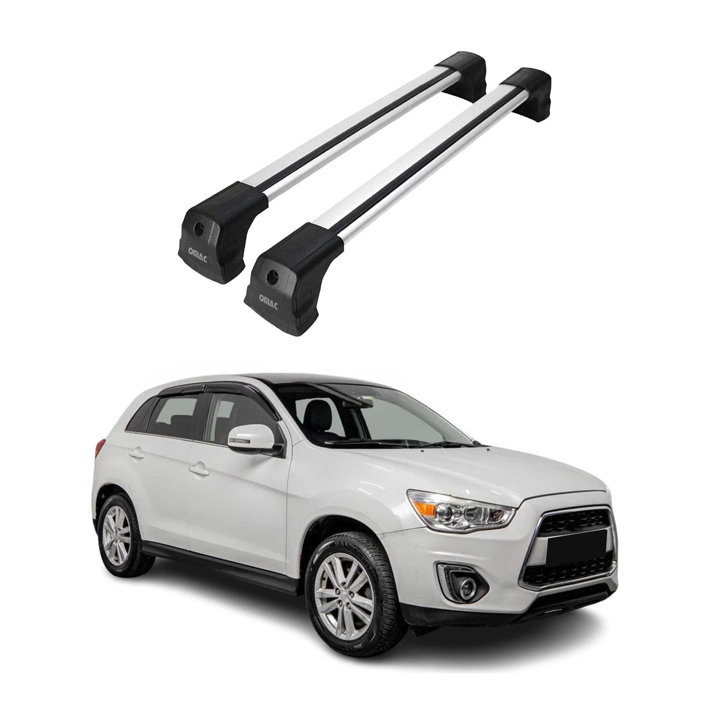 Dachträger Grundtäger für Mitsubishi ASX 2010-2023 75kg Aluminium Silber 2x OMAC DE