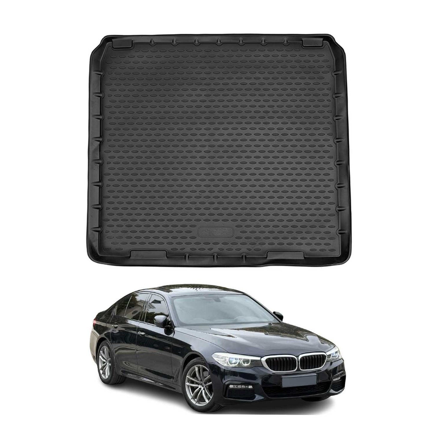 Kofferraummatte Kofferraumwanne für BMW 5er Touring G31 2017-2023 Gummi Schwarz OMAC DE