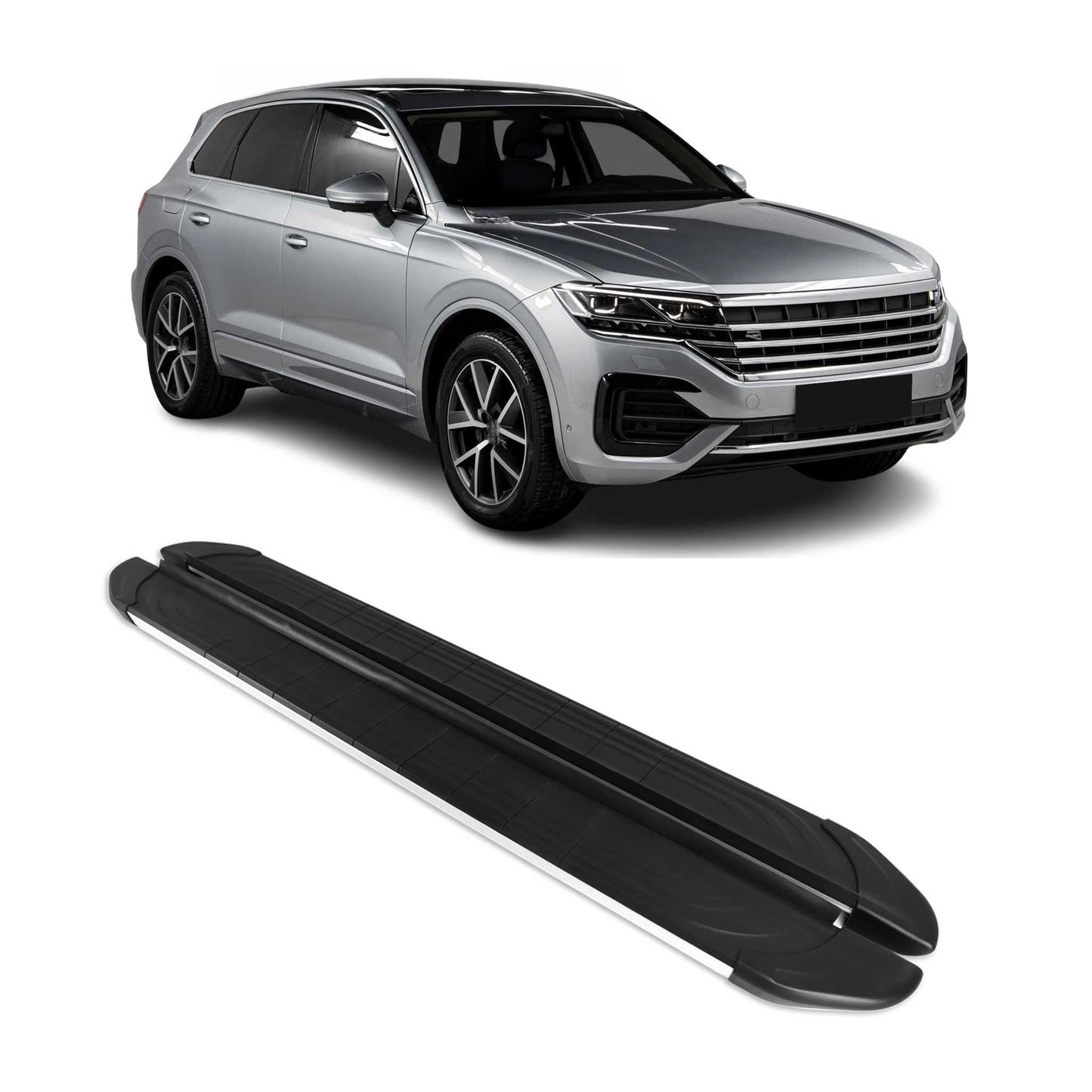 Trittbretter Seitenschweller für VW Touareg 3 2018-2025 Schwarz Alu