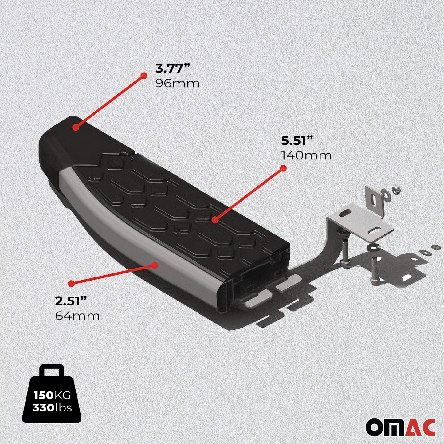 Trittbretter Seitenschweller für Toyota Highlander 2008-2013 Stahl Schwarz Grau