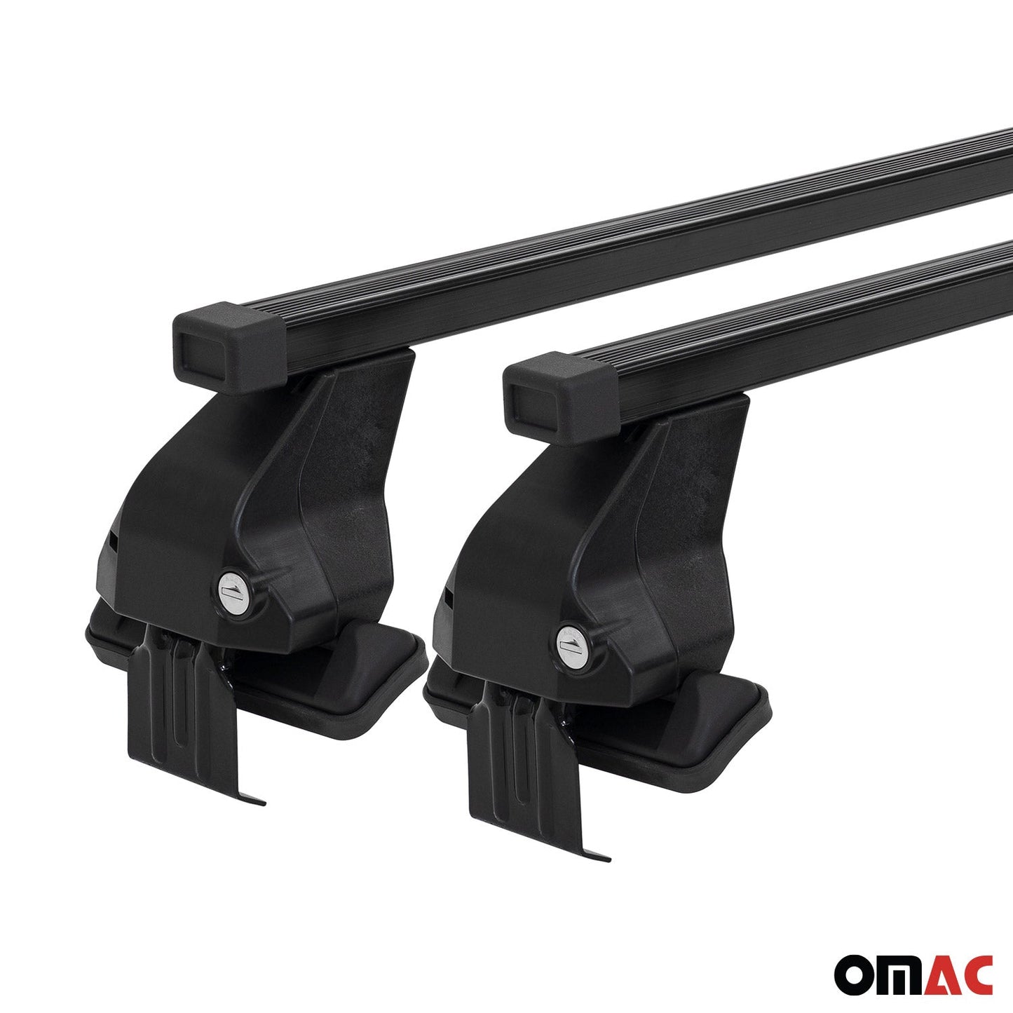 Menabo Dachträger Grundträger für VW Amarok mk2 2022-2025 Stahl Schwarz 2tlg OMAC DE