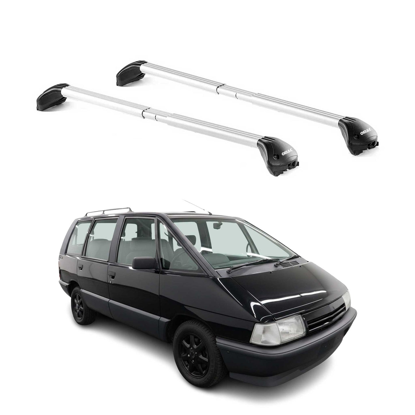 Dachträger Grundtäger für Renault Espace 1984-1991 5 tür 100kg Alu Silber 2x ABE OMAC DE
