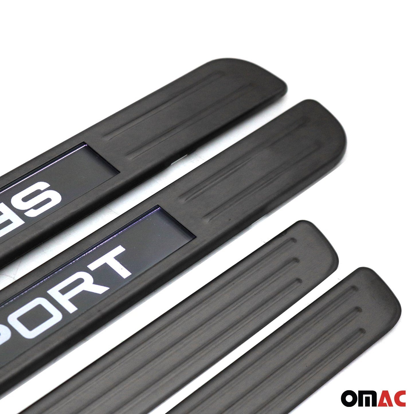 Einstiegsleisten Türschweller für Citroen C3 2002-2009 Chrom Gebürstet Dunkel 4x OMAC DE