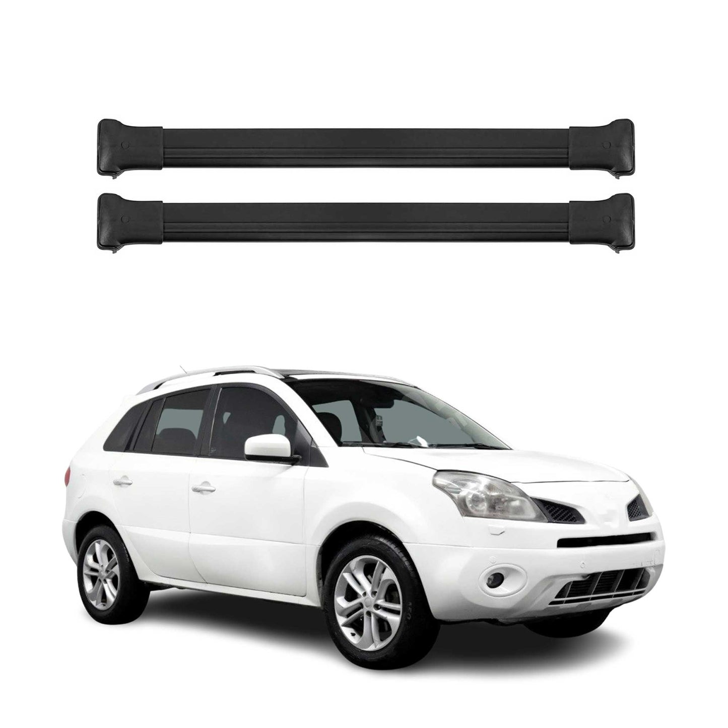 Dachträger Grundtäger für Renault Koleos mk2 2016-2025 75kg Alu Schwarz 2 tlg OMAC DE