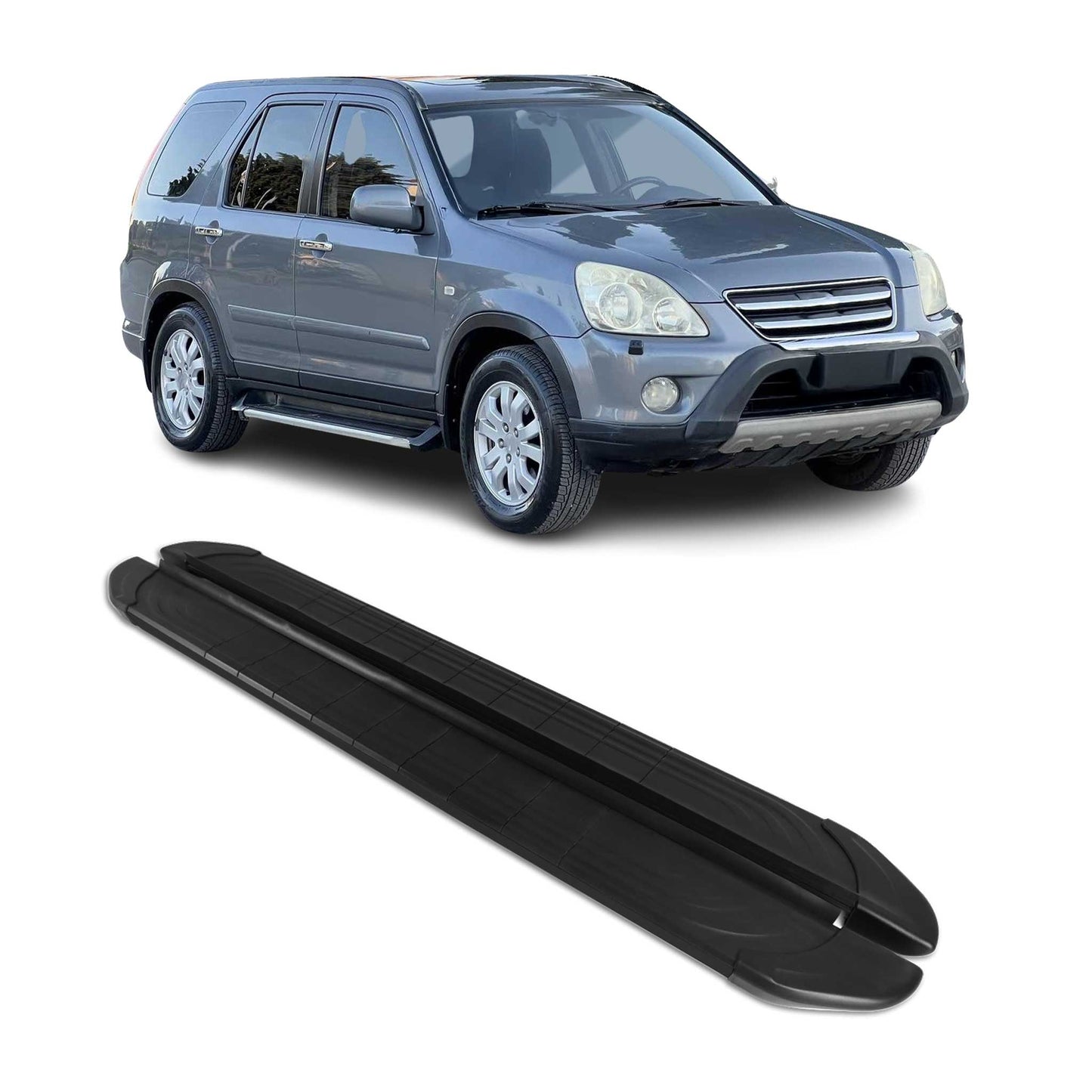 Trittbretter Seitenschweller für Honda CR-V 2001-2006 Aluminium Schwarz 2tlg OMAC DE