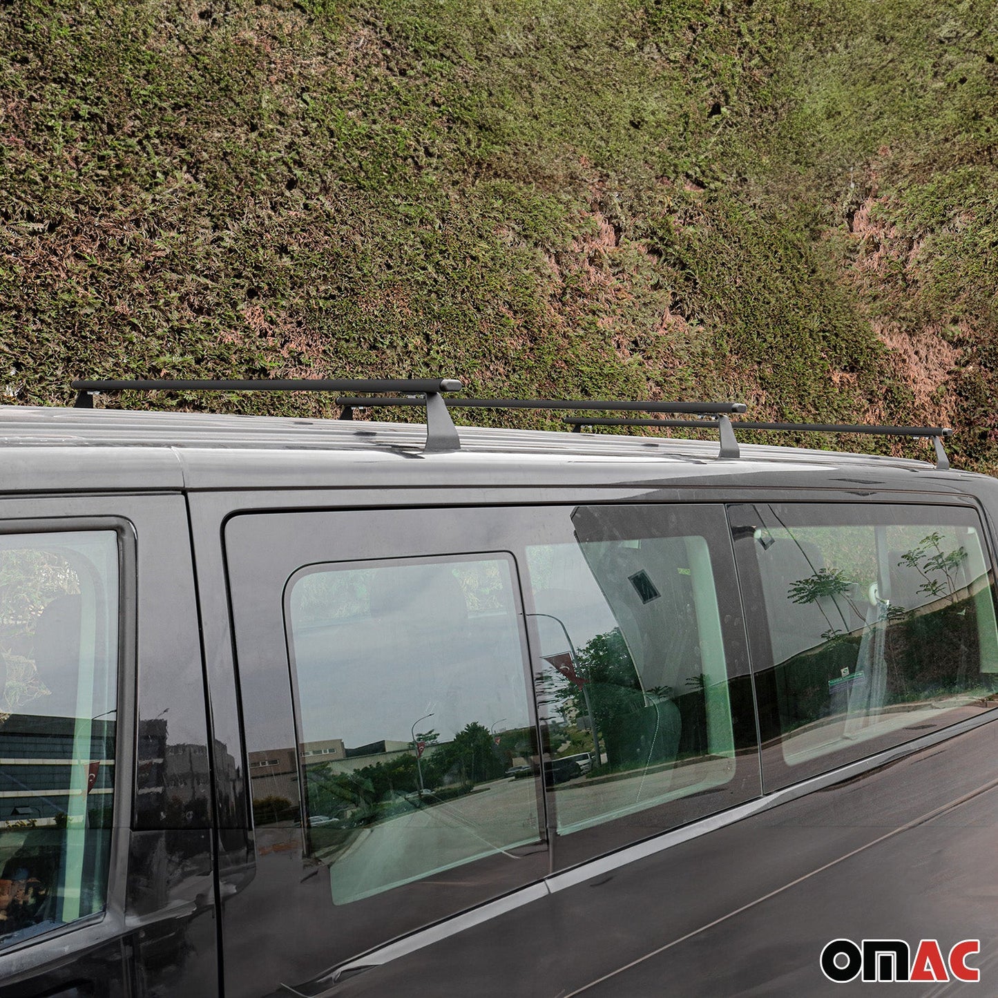 Dachträger Grundtäger für VW T7 Multivan 2021-2025 75kg Stahl Schwarz 3 tlg OMAC DE