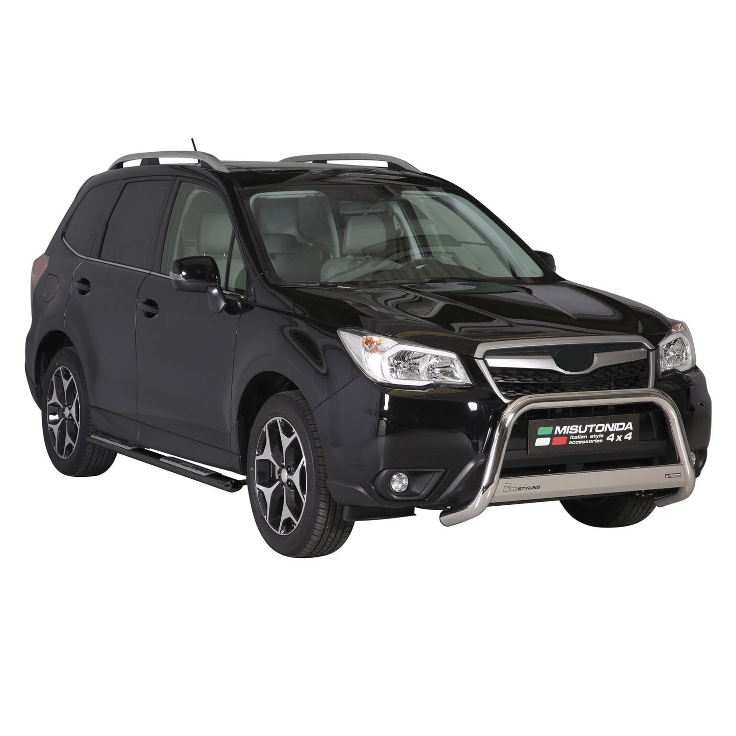 Edelstahl Seitenschweller Schwellerrohre für Subaru Forester 2013-2015 Schwarz OMAC DE