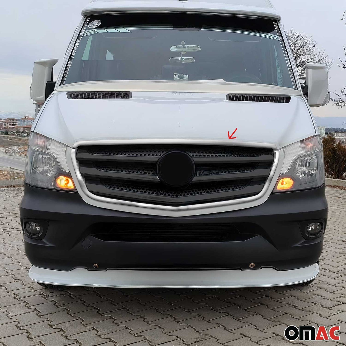 Kühlergrill Leisten Grillleisten für Mercedes Sprinter 2013-2018 Chrom Silber 2x OMAC DE