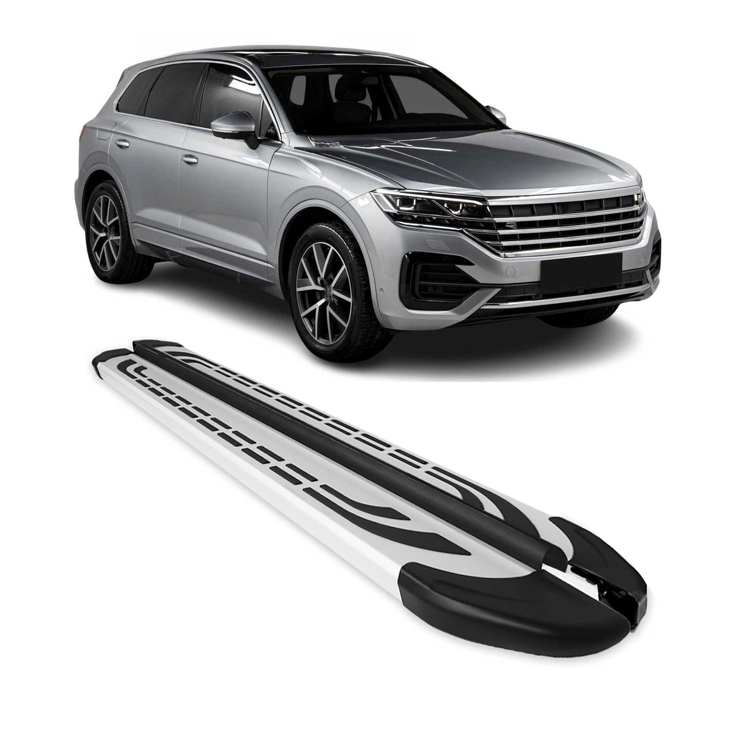 Trittbretter Seitenschweller für VW Touareg 3 2018-2025 Alu Silber