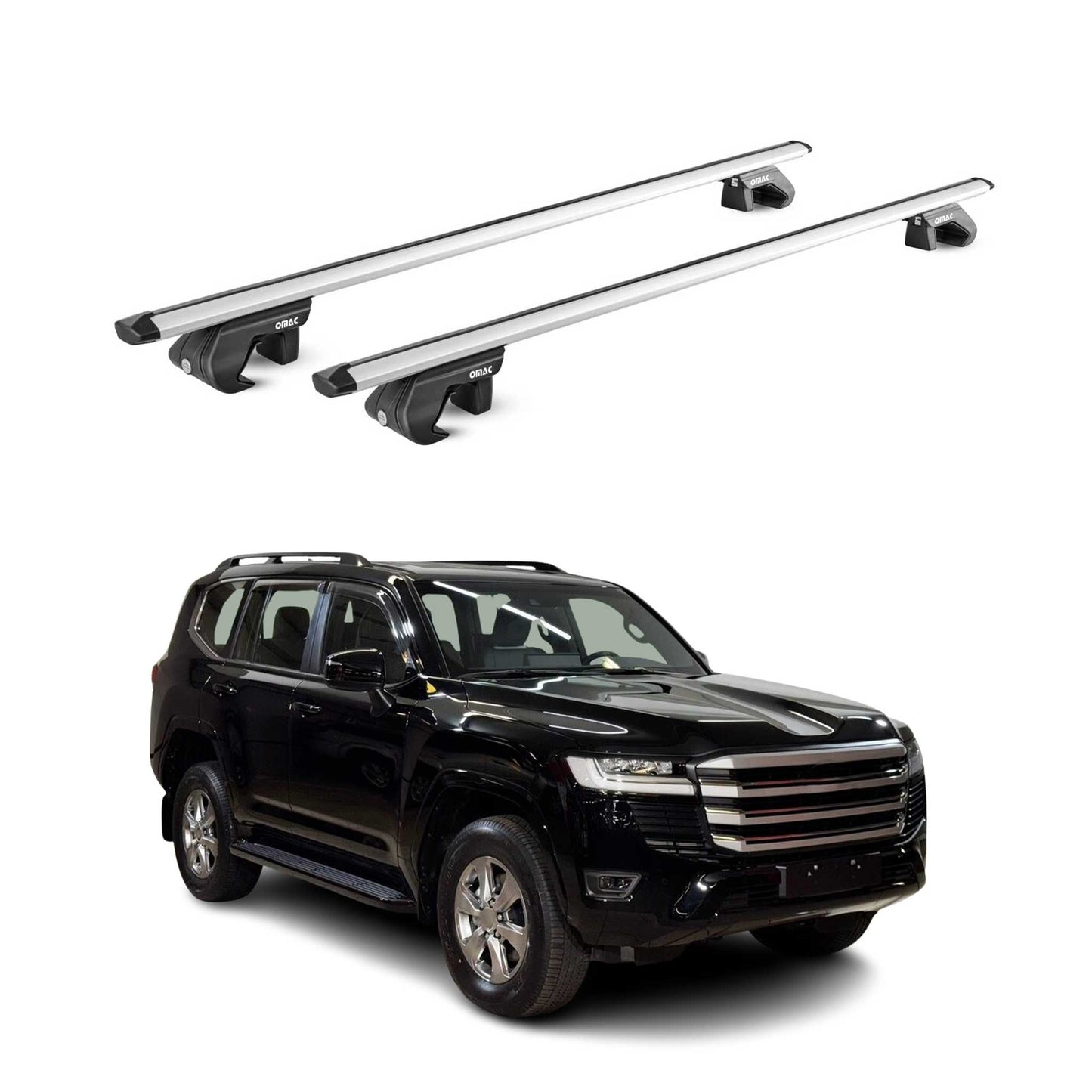 Dachträger Grundtäger für Toyota Land Cruiser J250 2023-2025 90kg Alu Grau ABE OMAC DE