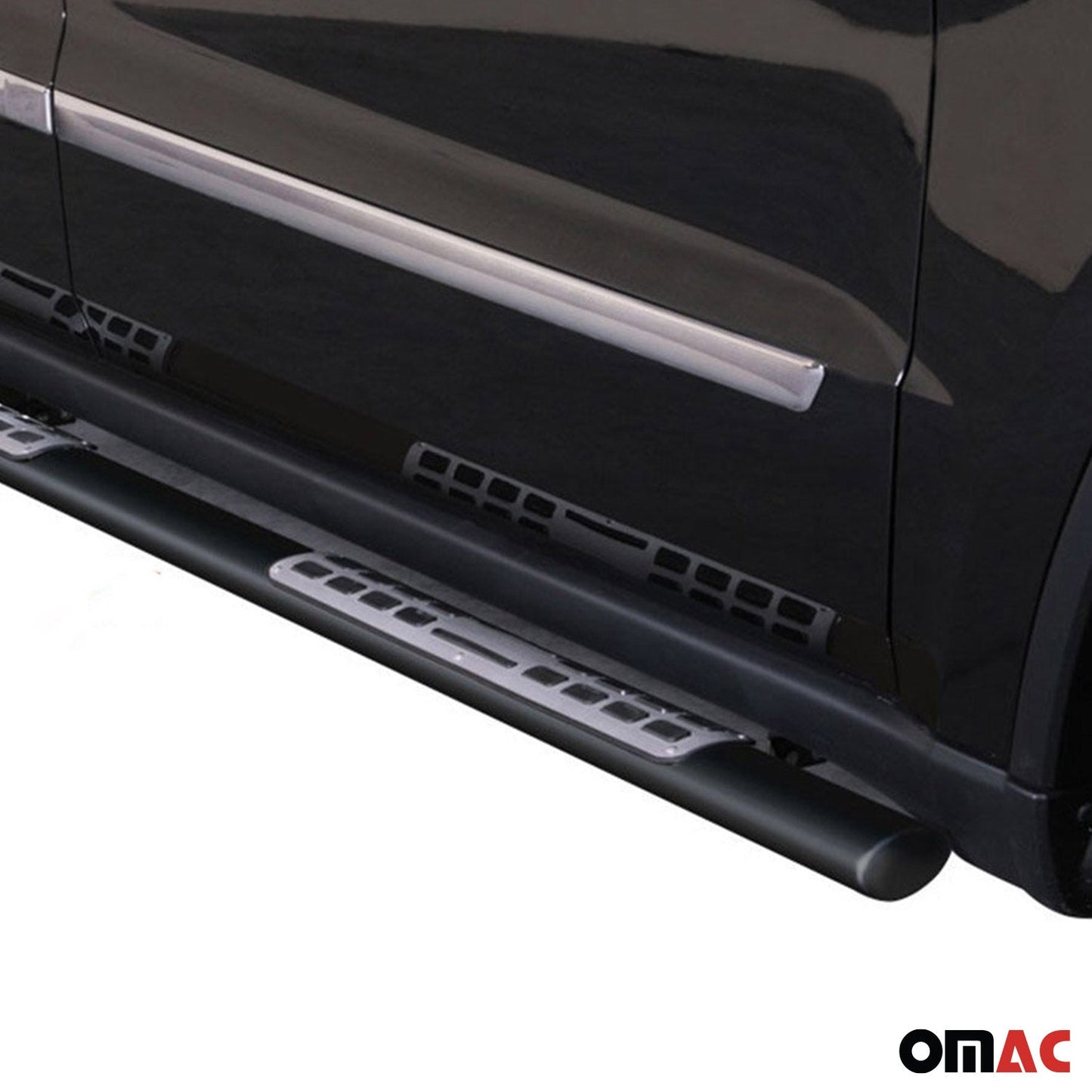 Stahl Seitenschweller Schwellerrohre für Jeep Grand Cherokee 2010-2013 Schwarz OMAC DE