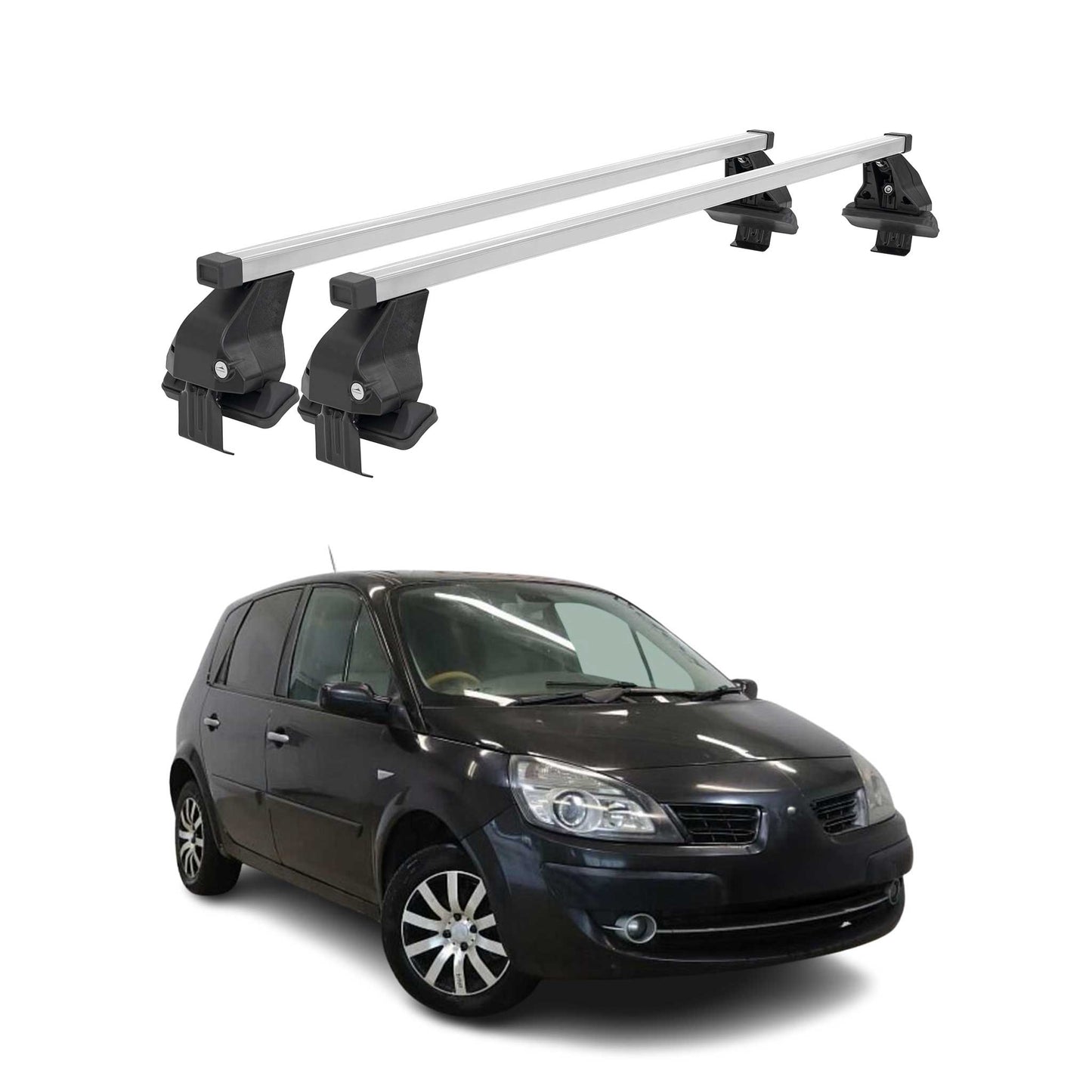 Menabo Dachträger für Renault Scénic III Pre-Facelift 2009-2013 Stahl Grau 2x OMAC DE