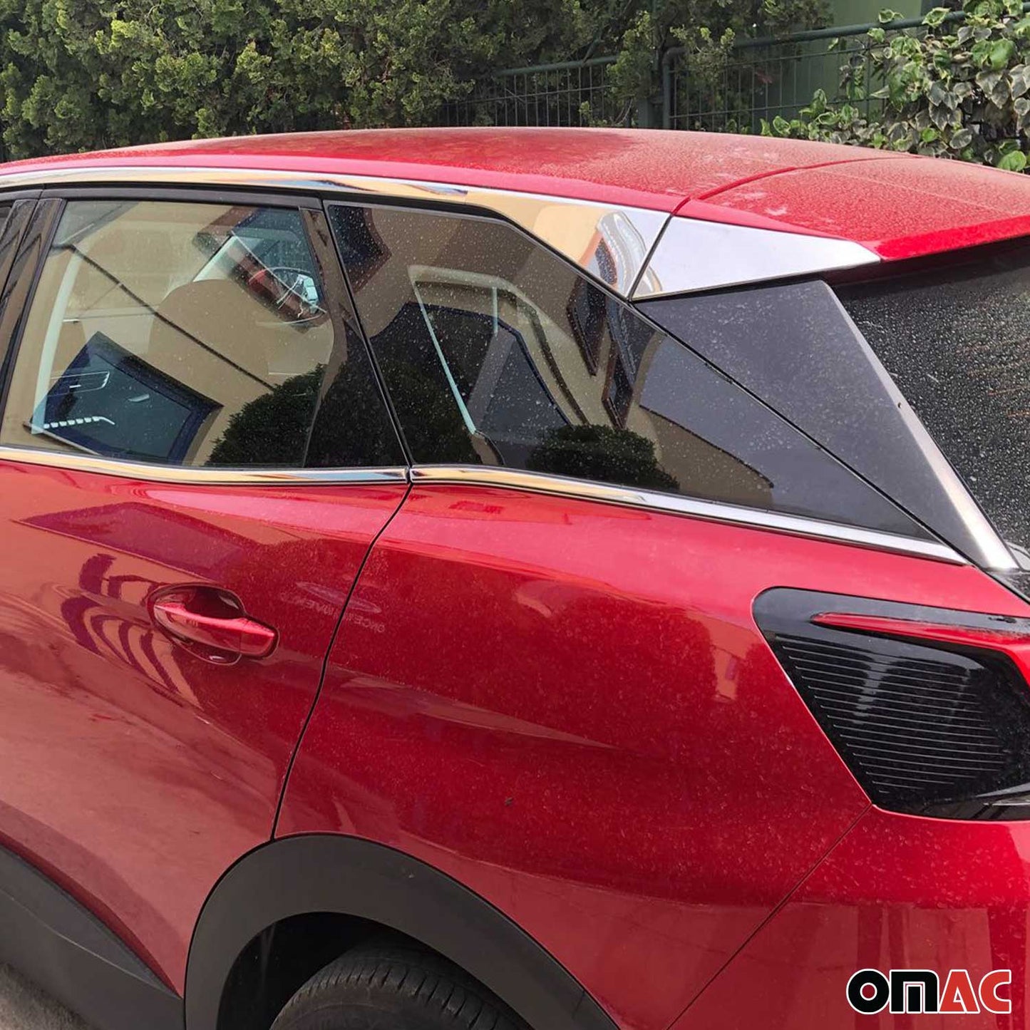Seitentürleiste Fensterleisten für Peugeot 3008 Active P84 2016-2024 Chrom Satz OMAC DE