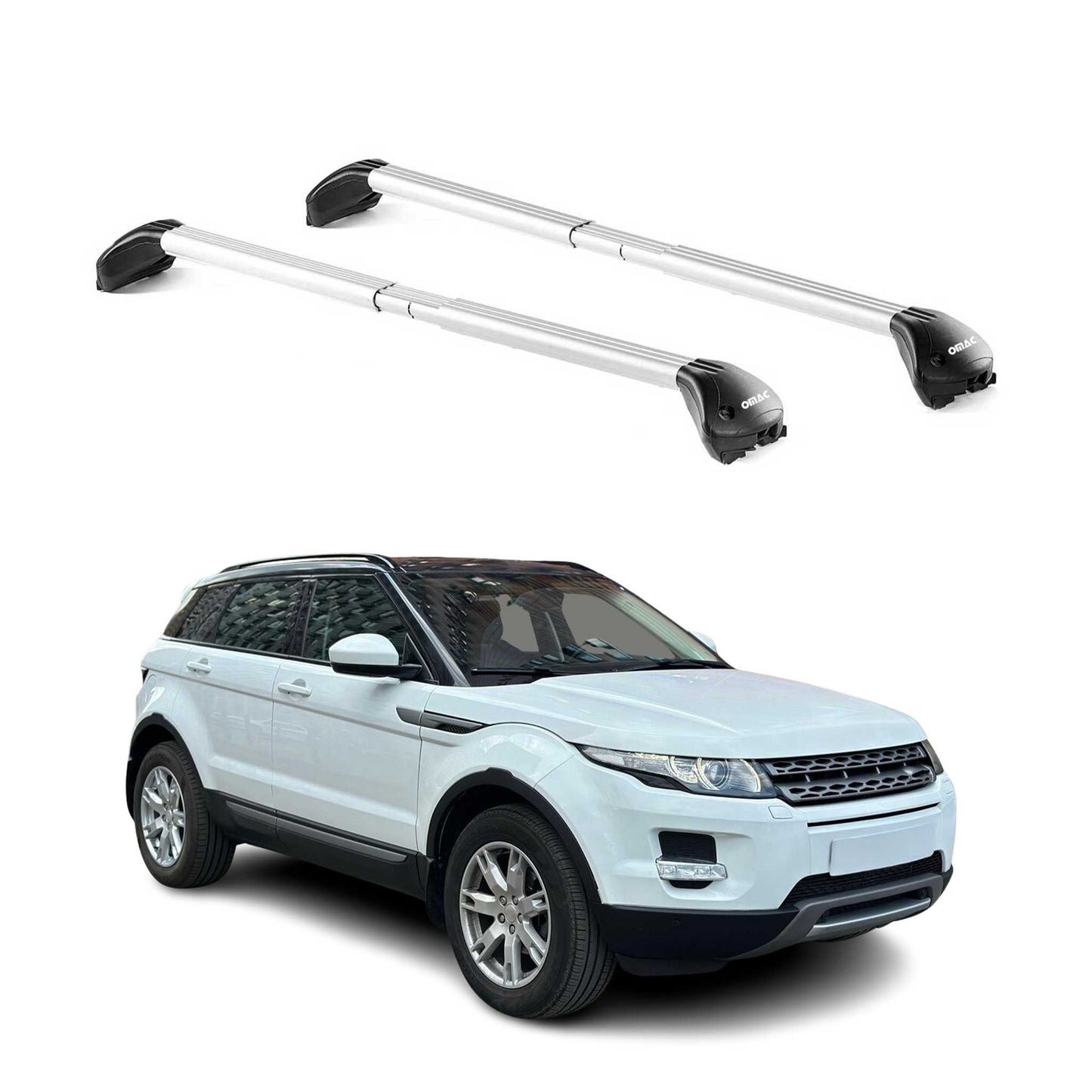 Dachträger für Land Rover Evoque L538 2011-2018 5 tür 100kg Alu Silber 2x ABE OMAC DE