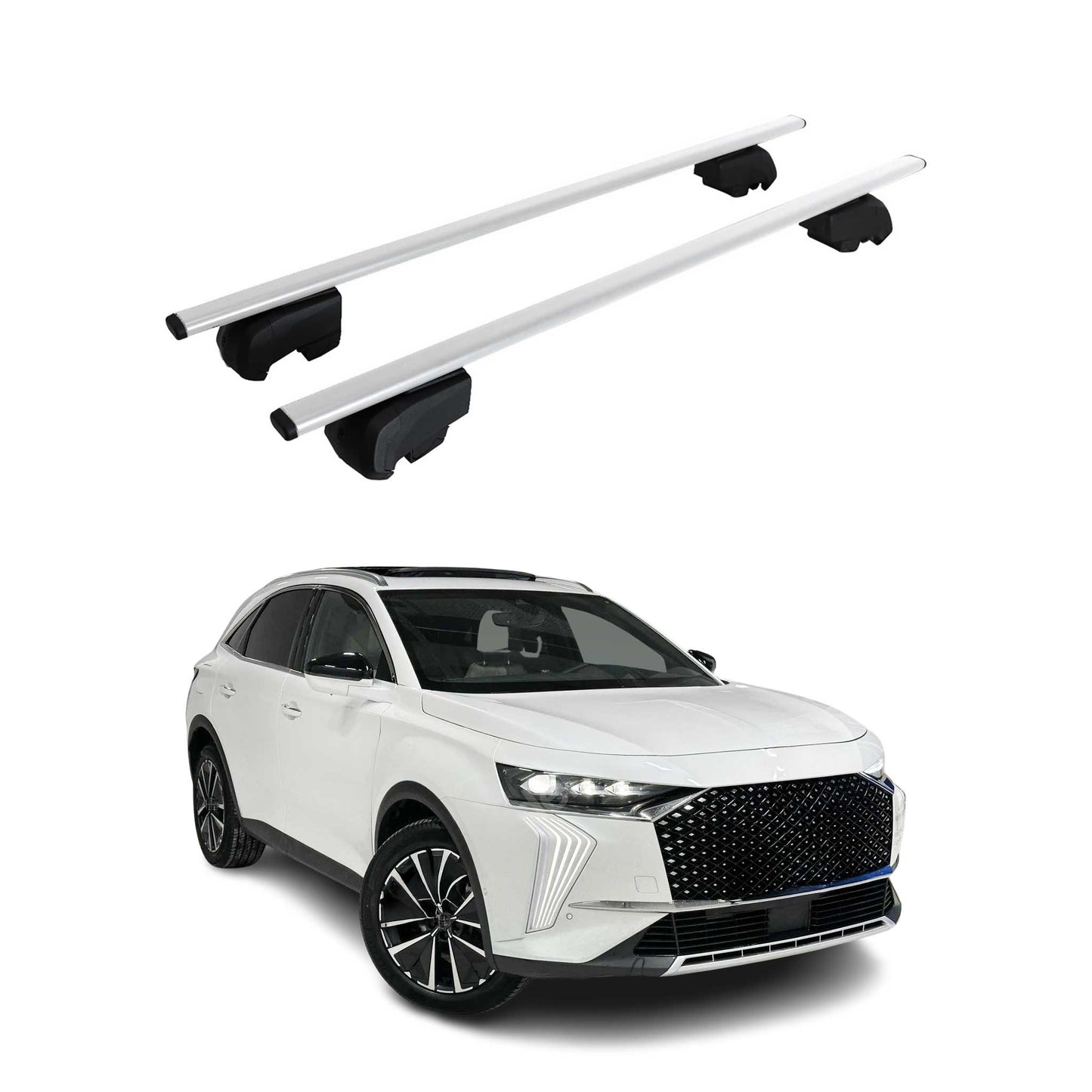Dachträger für DS DS7 Crossback 2018-2025 / DS7 2022-2025 75kg Metall Silber 2x OMAC DE