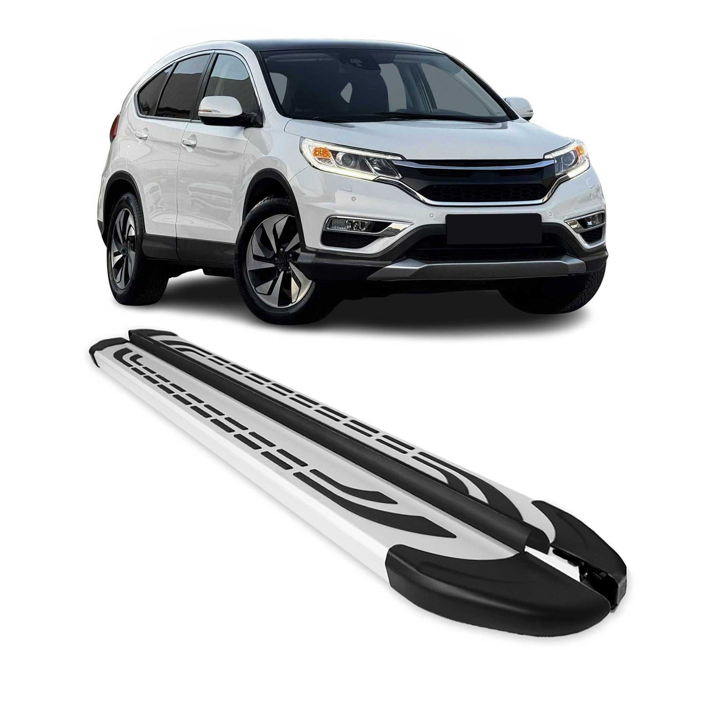 Trittbretter Seitenschweller Seitenbretter für Honda CR-V 2012-2019 Alu Grau OMAC DE