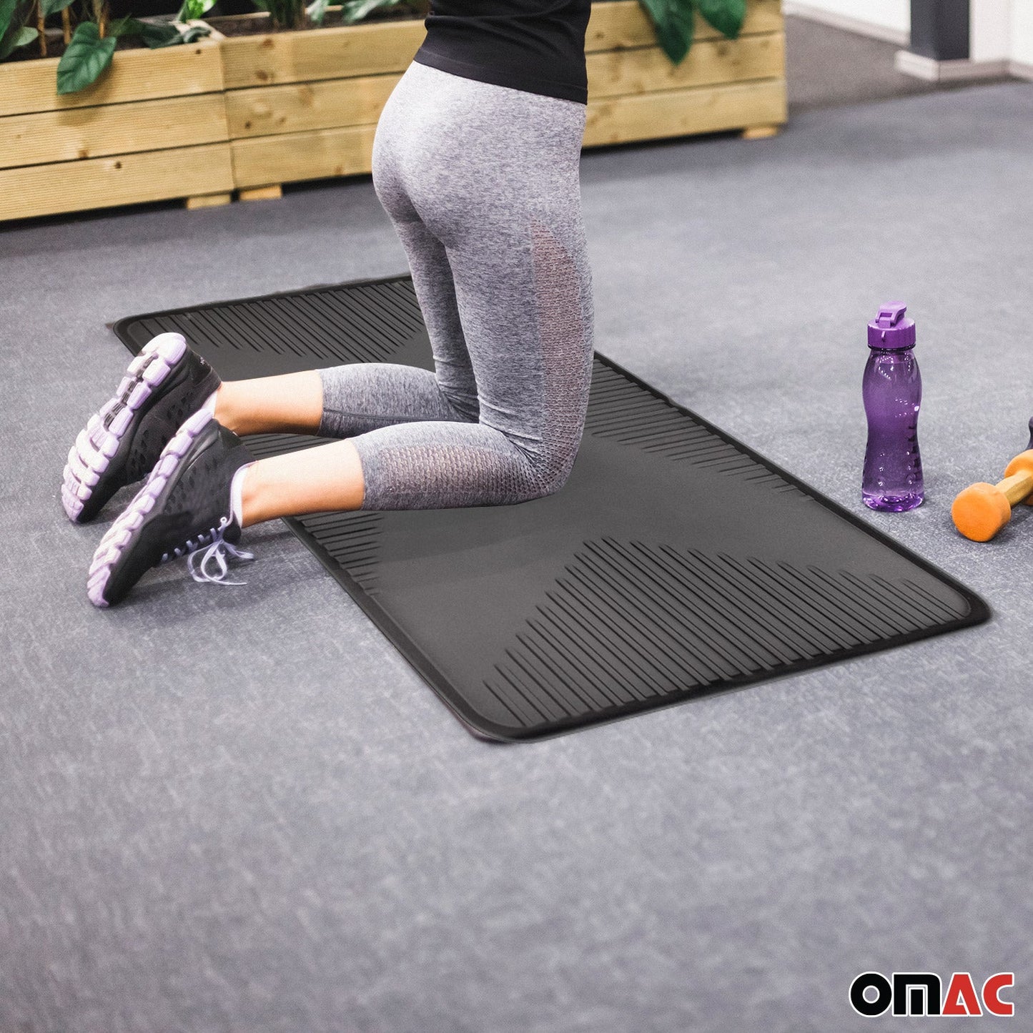 OMAC Fahrradmatte Antirutsch Bodenschutzmatte Mehrzweckmatte 115x75cm Gummi OMAC DE
