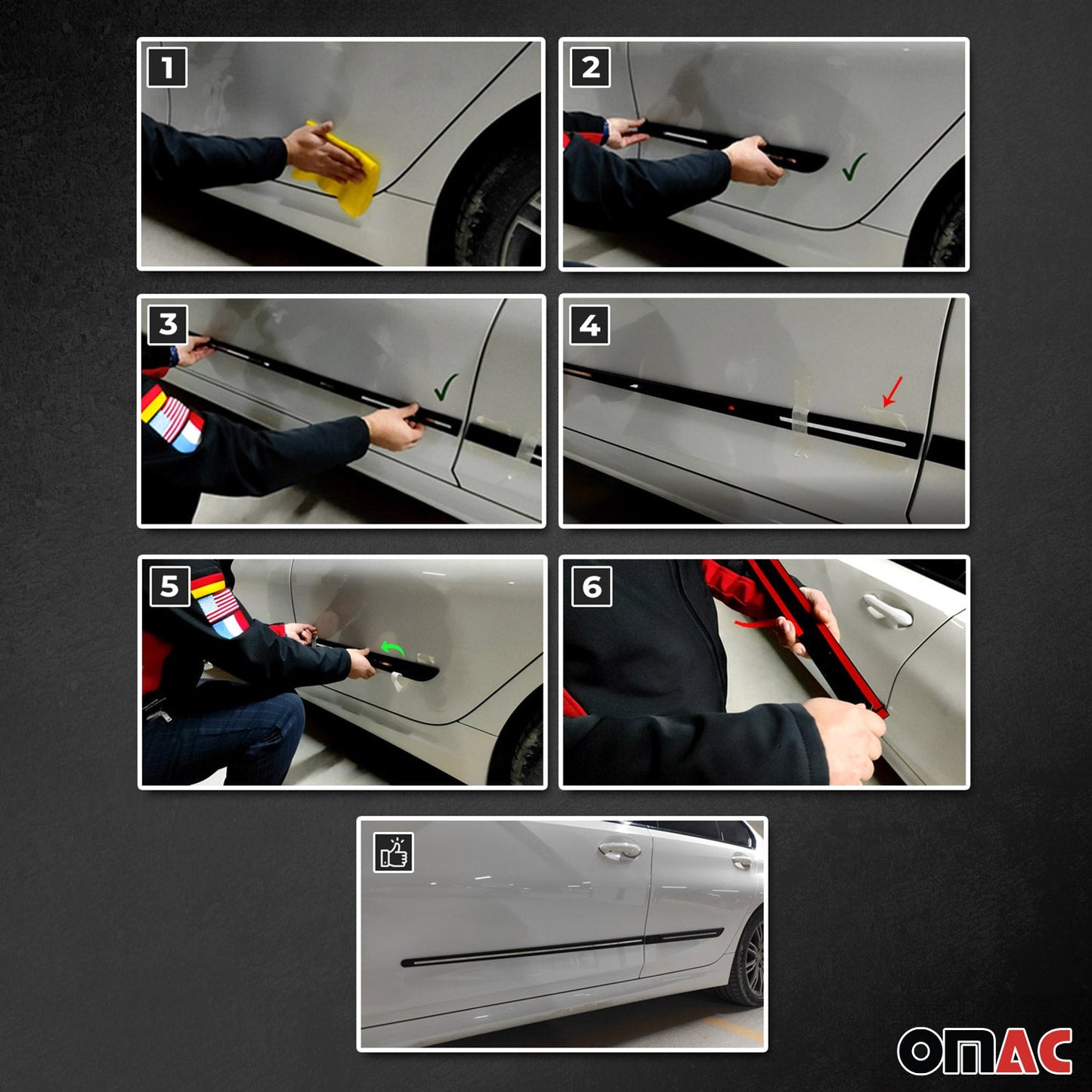 Seitentürleiste Türschutzleiste für Opel Mokka/Mokka-e 20-25 Polypropylene 4 tlg OMAC DE