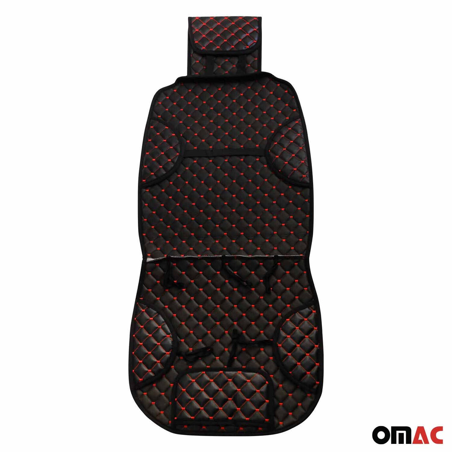 Schonbezug Sitzauflage für Opel Movano Zafira Vivaro Meriva PU-Leder Schwarz Rot OMAC DE
