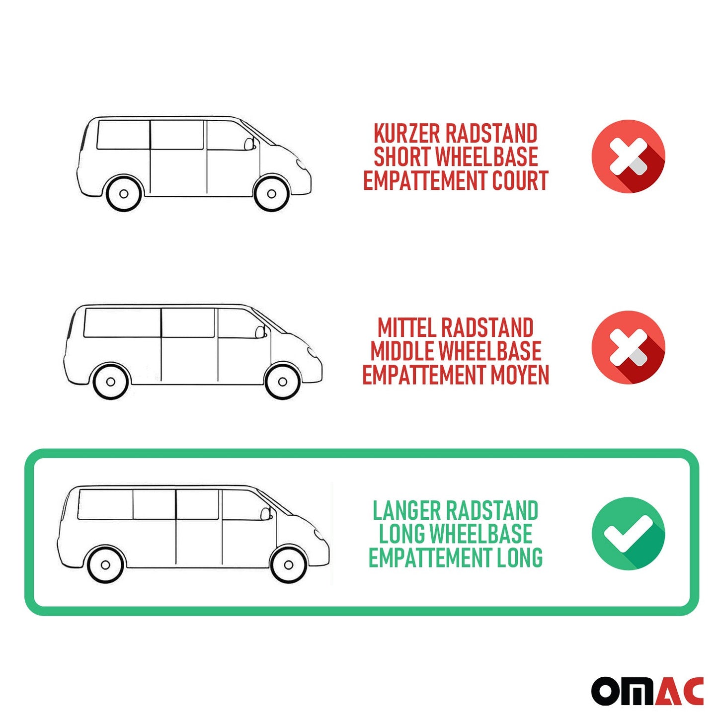 OMAC Ladekantenschutz für Opel Zafira Life 2019-2024 L3 Langer Edelstahl Chrom OMAC DE