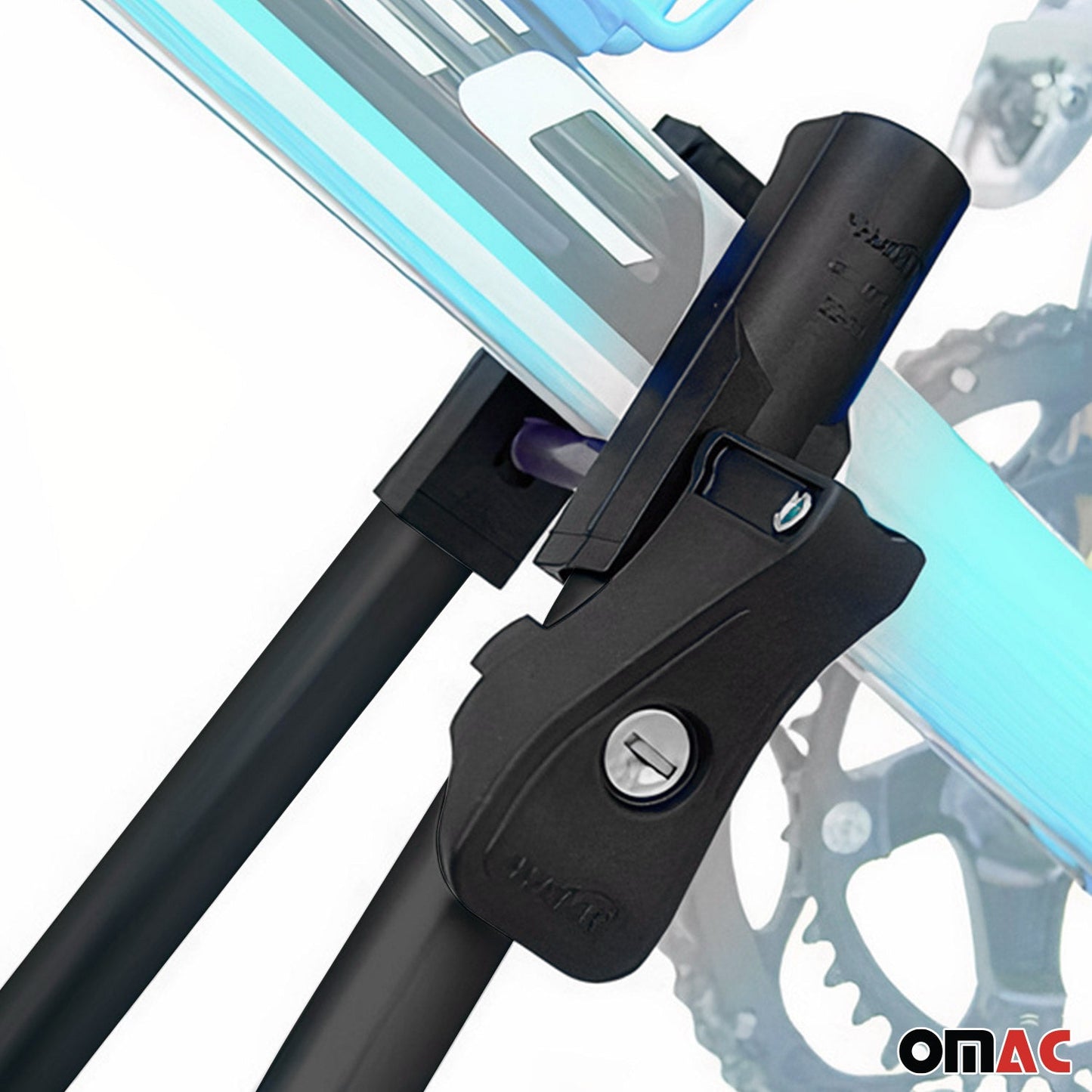 2x Fahrradträger Dachfahrradträger bis 17kg Aluminium Schwarz Fahrradhalter OMAC DE