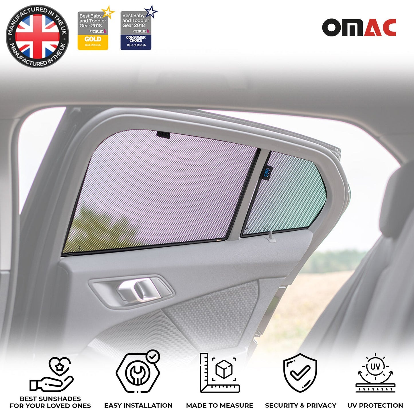2007-2013 Bmw 1er E88 Cabriolet Sonnenschutz Blenden Hintere Türen 4 tlg OMAC DE