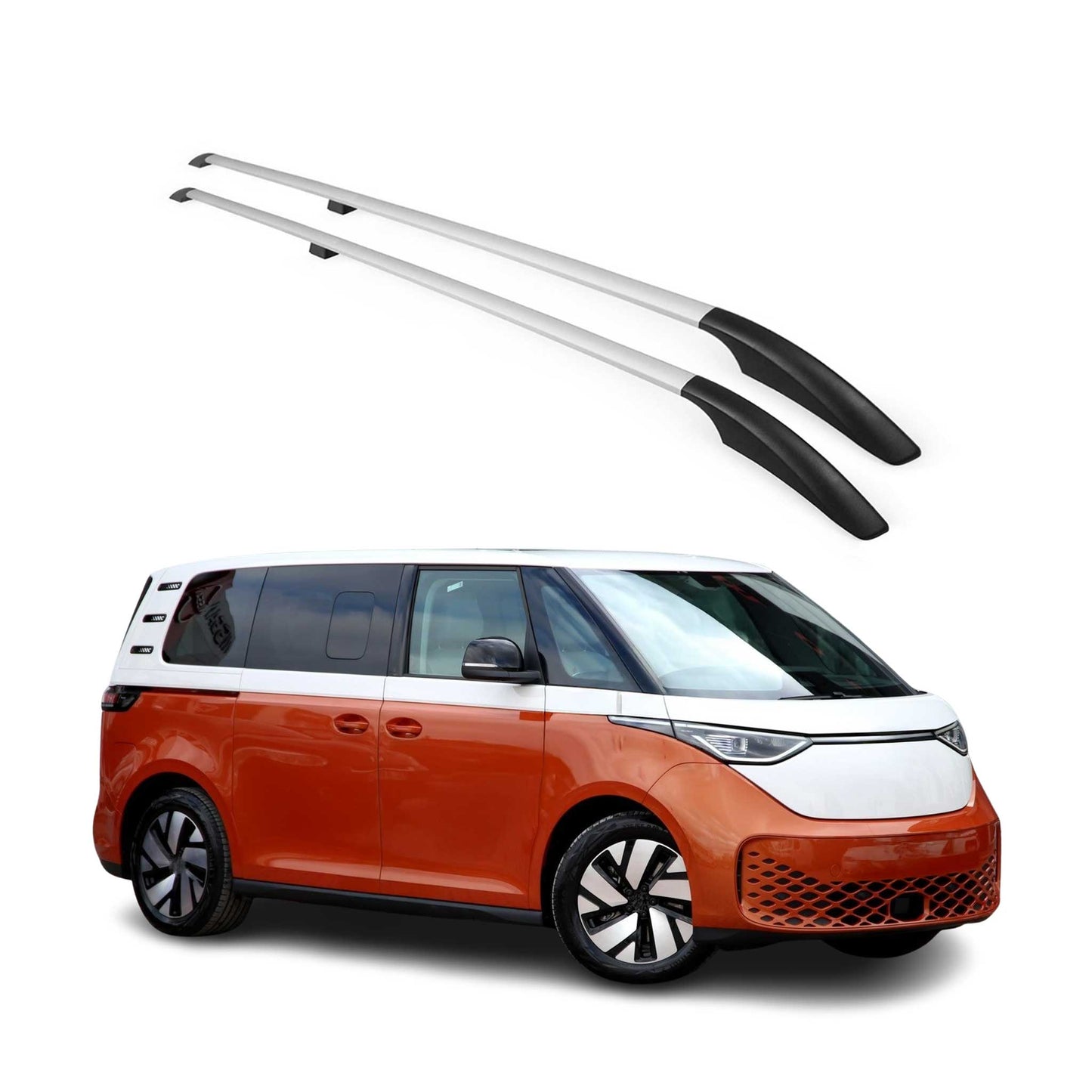 Dachreling Relingträger für VW ID.Buzz 2022-25 L1 Kurzer Gepackträge Silber 2x OMAC DE