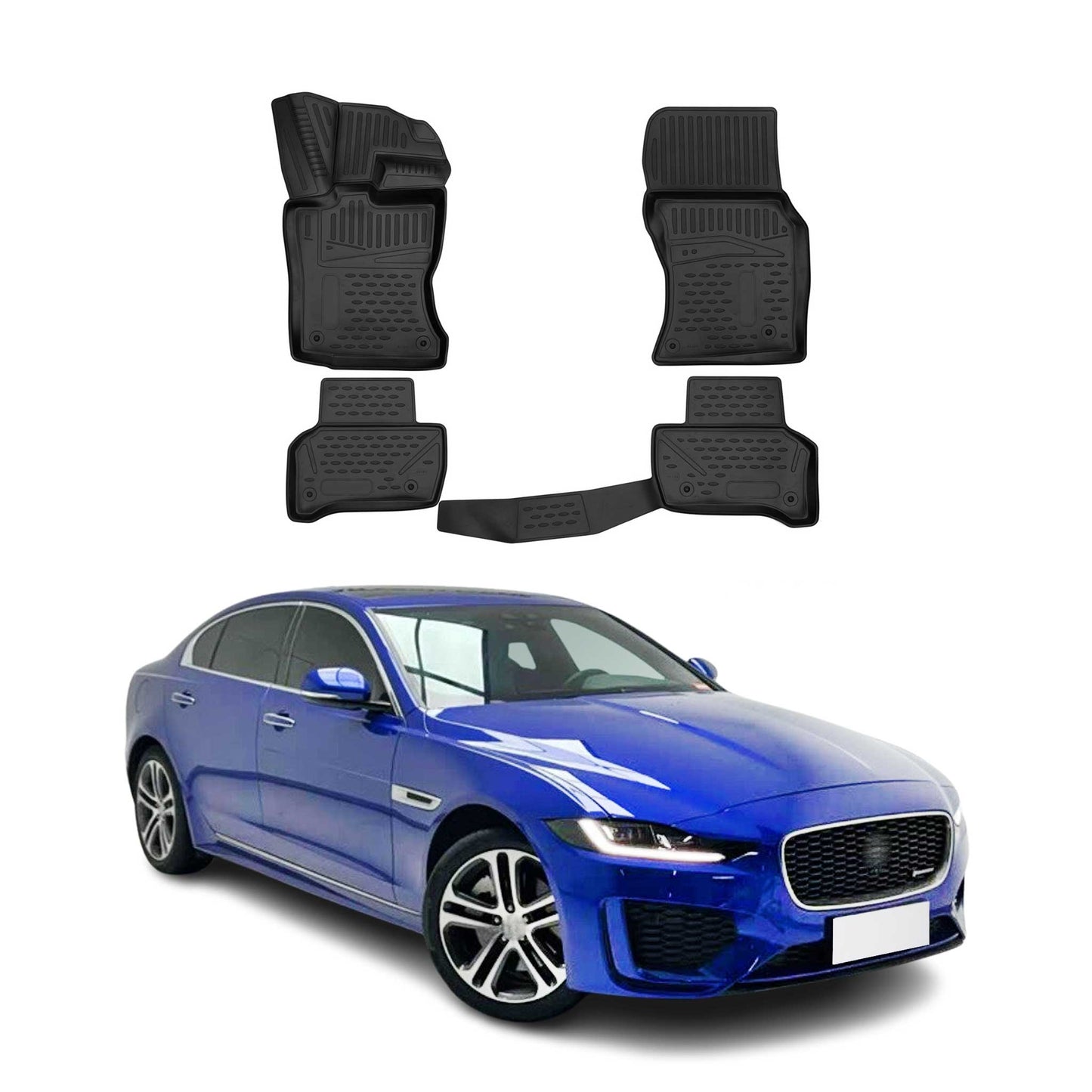 OMAC Fußmatten Gummimatten für Jaguar XE FL 2019-2025 Automatten Schwarz 4x OMAC DE