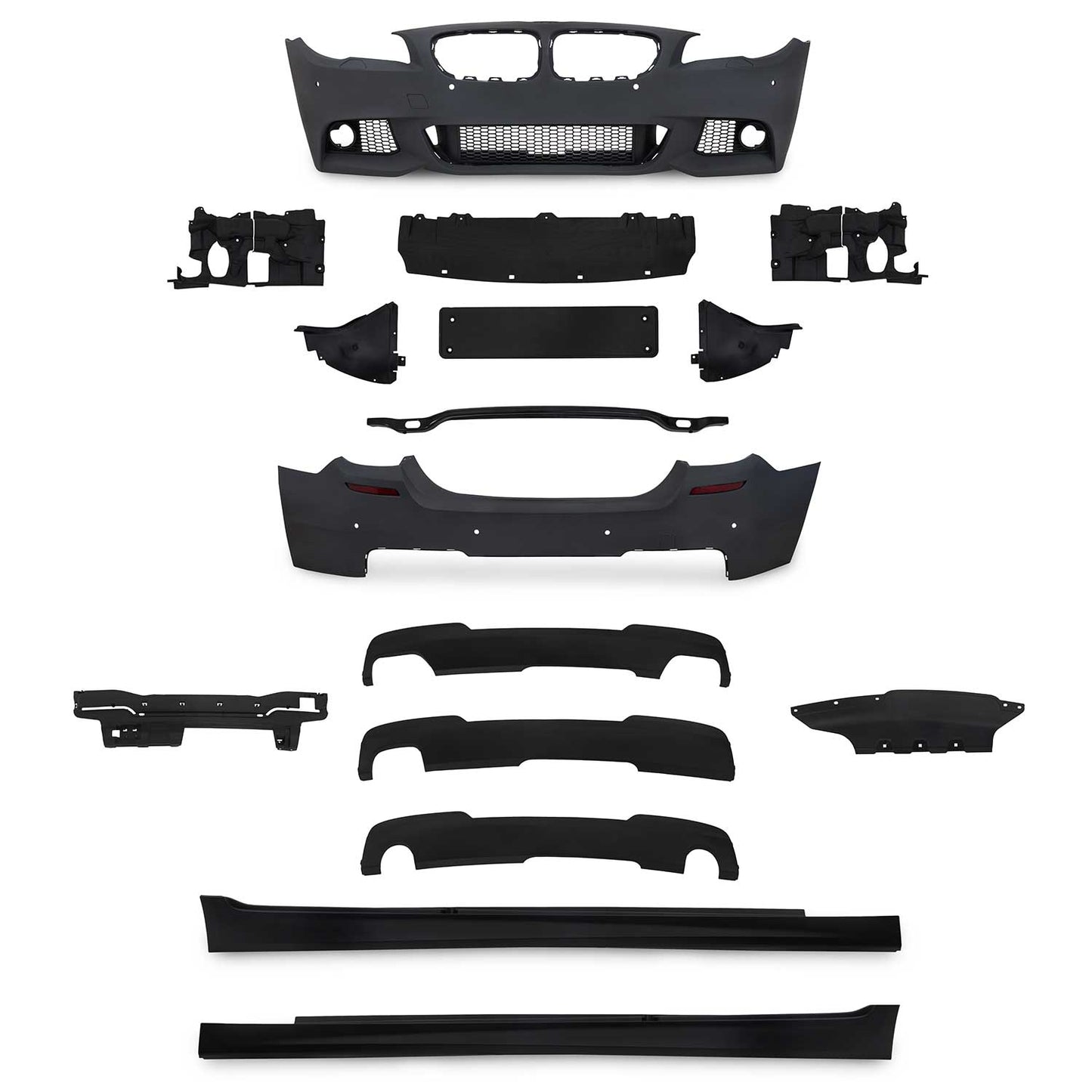 JOM Stoßstangen Kit & Seitenschweller für BMW 5er F10 MT 2010-2013 Schwarz 16tlg OMAC DE