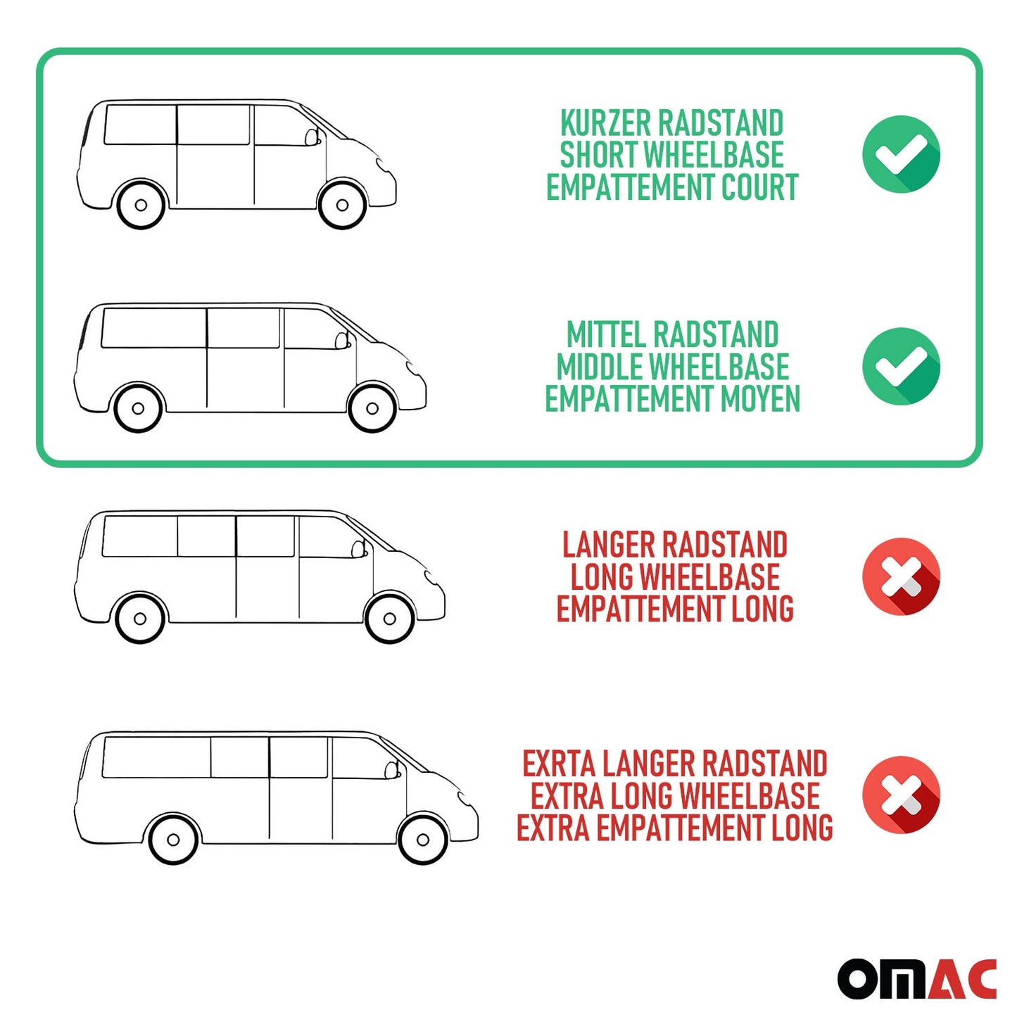 2006-2024 Fiat Ducato/e-Ducato III Schiebetür Gardinen Maß Radstand Grau OMAC DE