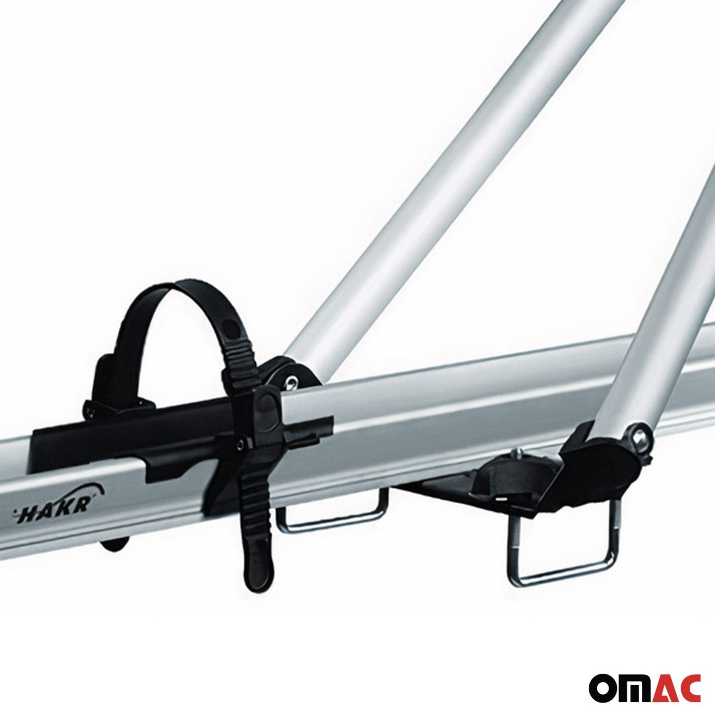 2x Fahrradträger Dachfahrradträger bis 17kg Aluminium Silber Fahrradhalter OMAC DE