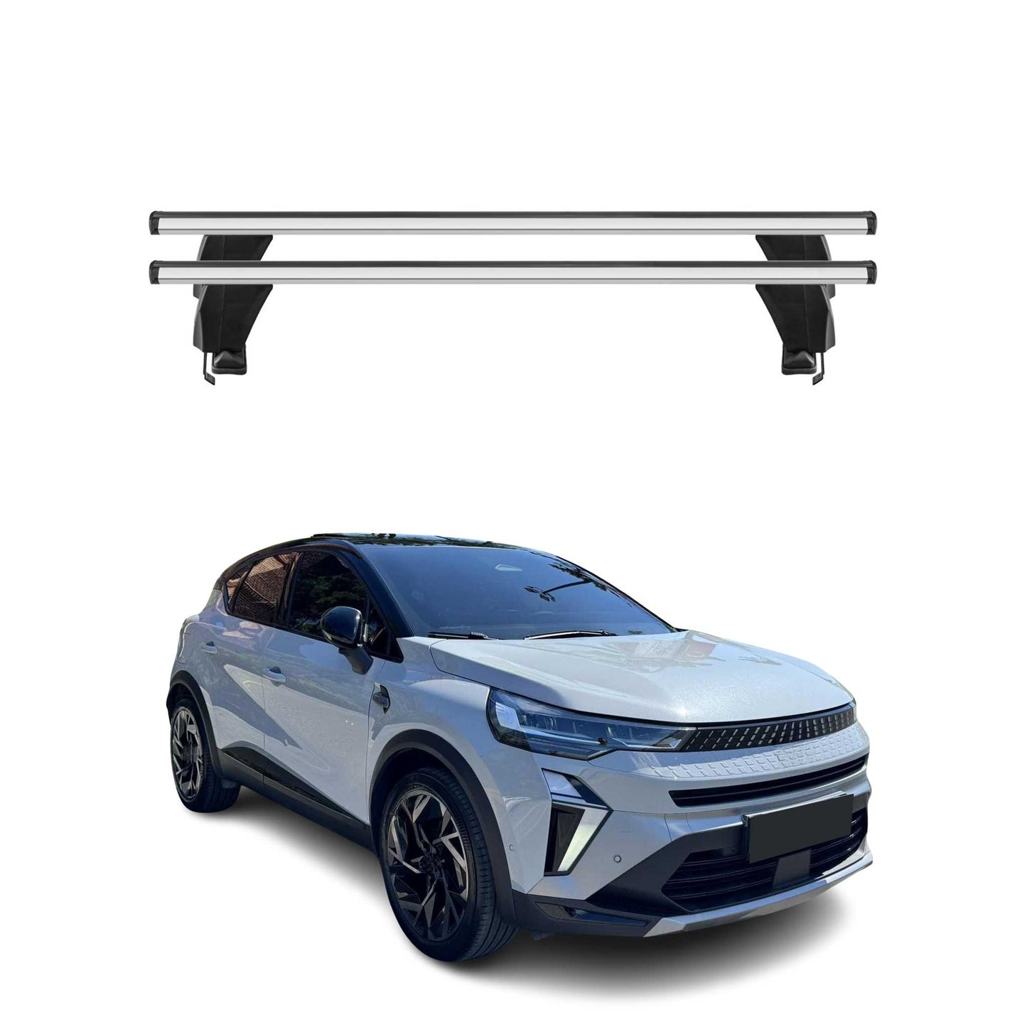 Menabo Dachträger Grundträger für Renault Symbioz 2024-2025 Alu Grau 2tlg OMAC DE