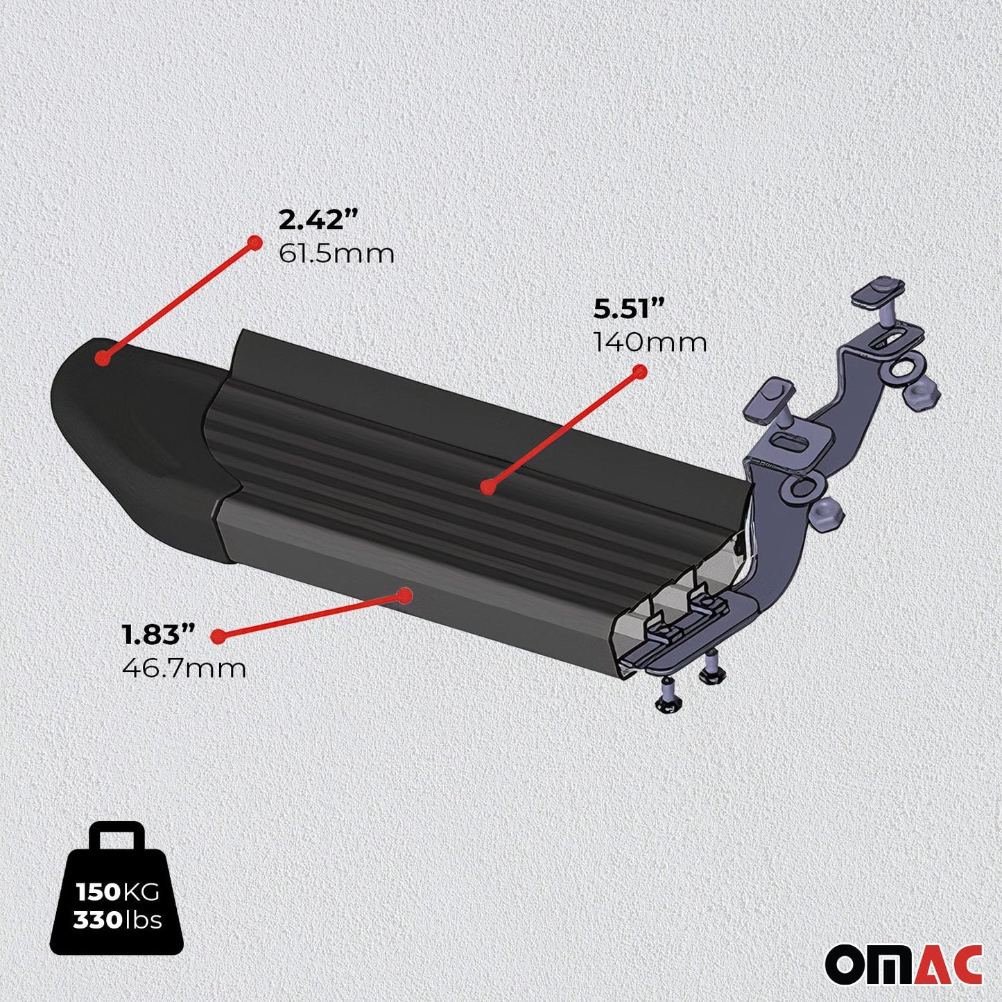 Trittbretter Seitenschweller für Citroen C4 2020-2025 Aluminium Schwarz 2 tlg OMAC DE