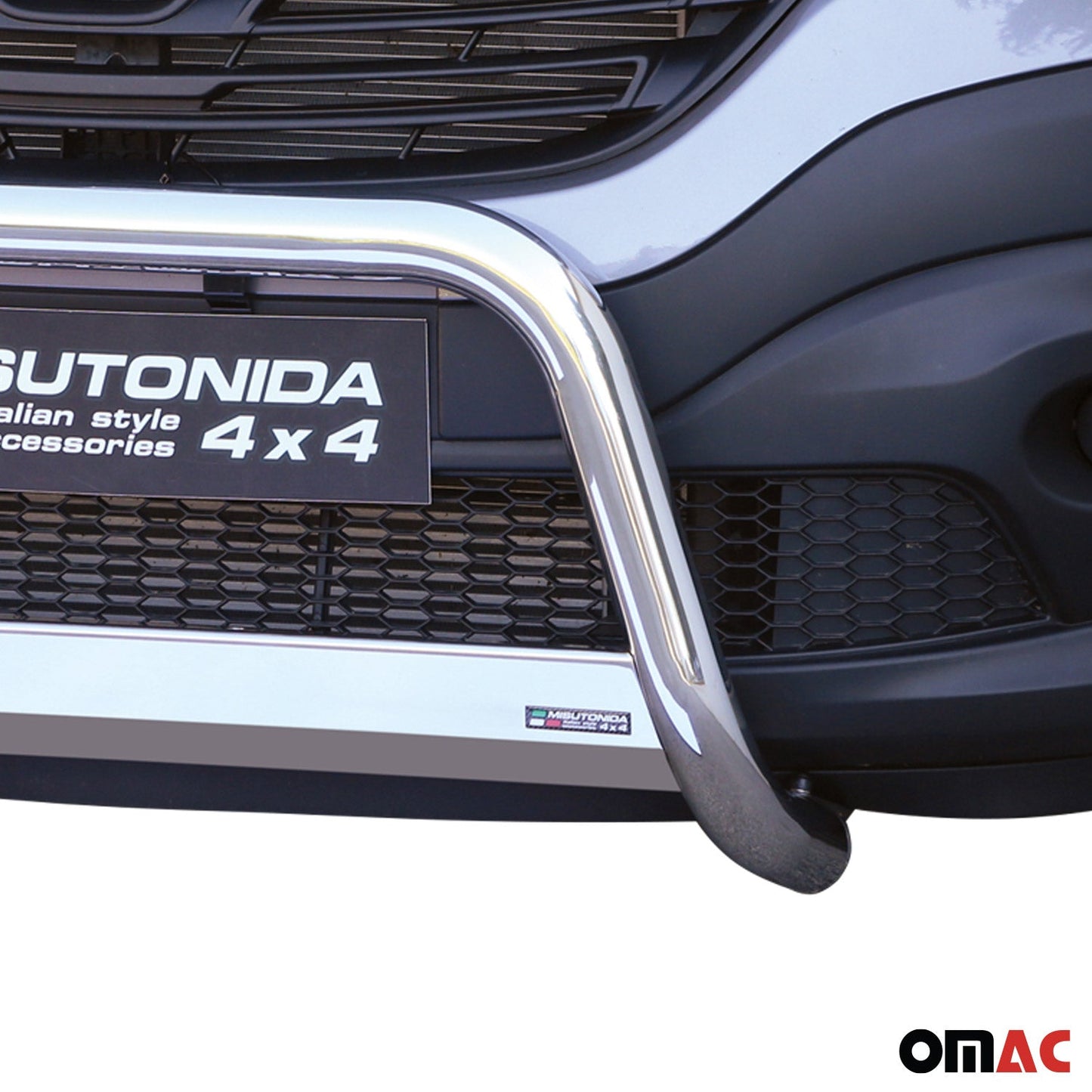 Frontbügel Frontschutzbügel für Renault Trafic 2014-2019 Grau Edelstahl ø63 mm OMAC DE