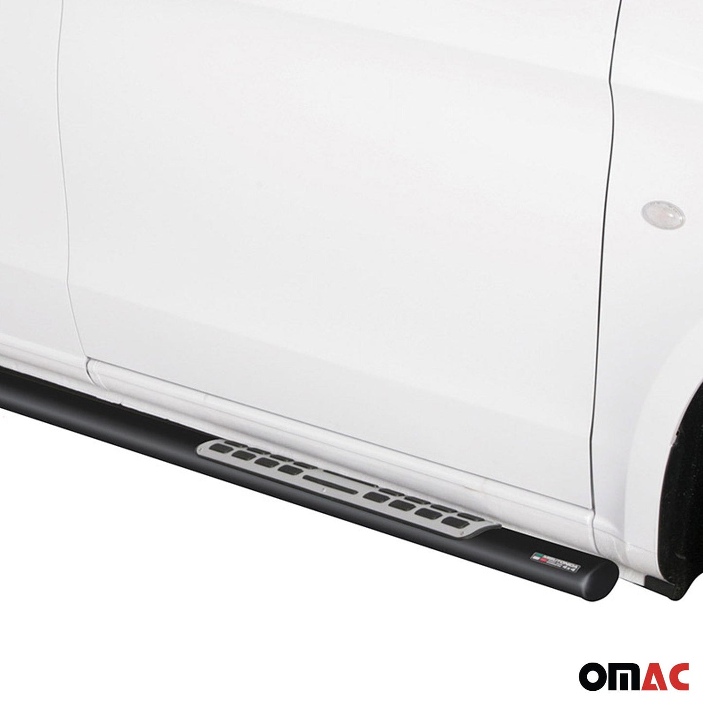 Edelstahl Seitenschweller Schwellerrohre für Mercedes Vito Viano 2010-14 Schwarz OMAC DE