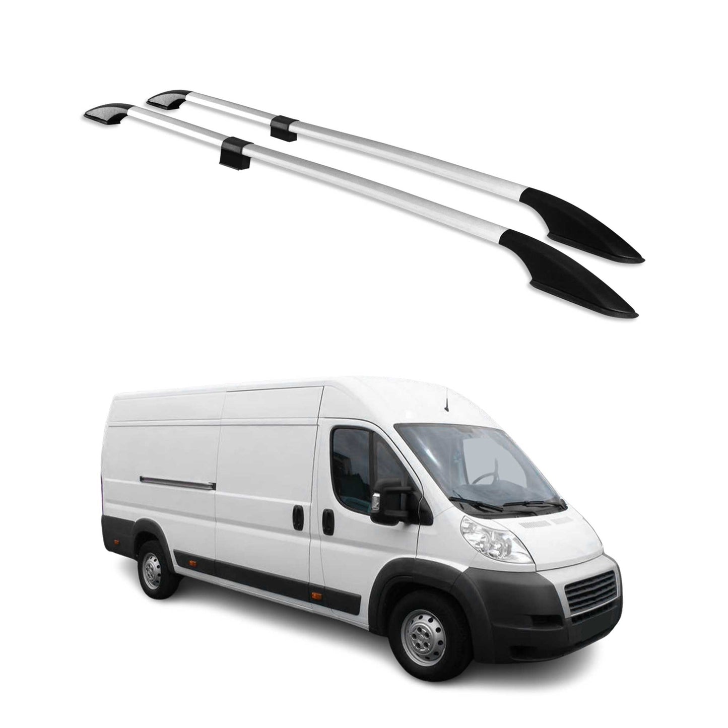 2006-2025 Fiat Ducato III Dachträger Gepäckträger H2 & L4 Langer Alu Grau