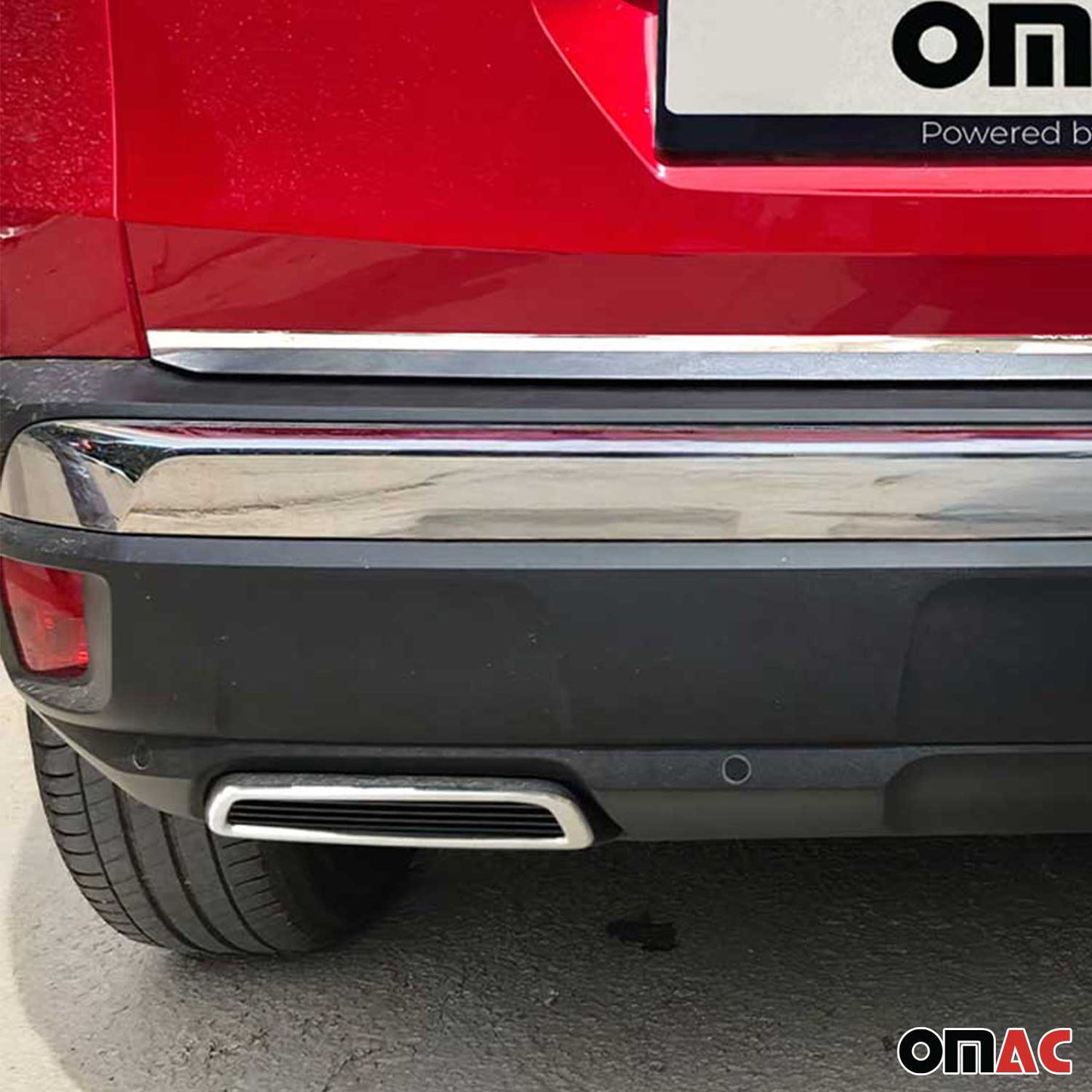 Heckklappe Kofferraumleiste Auspuffrahmen für Peugeot 3008 2016-2024 Chrom Satz OMAC DE
