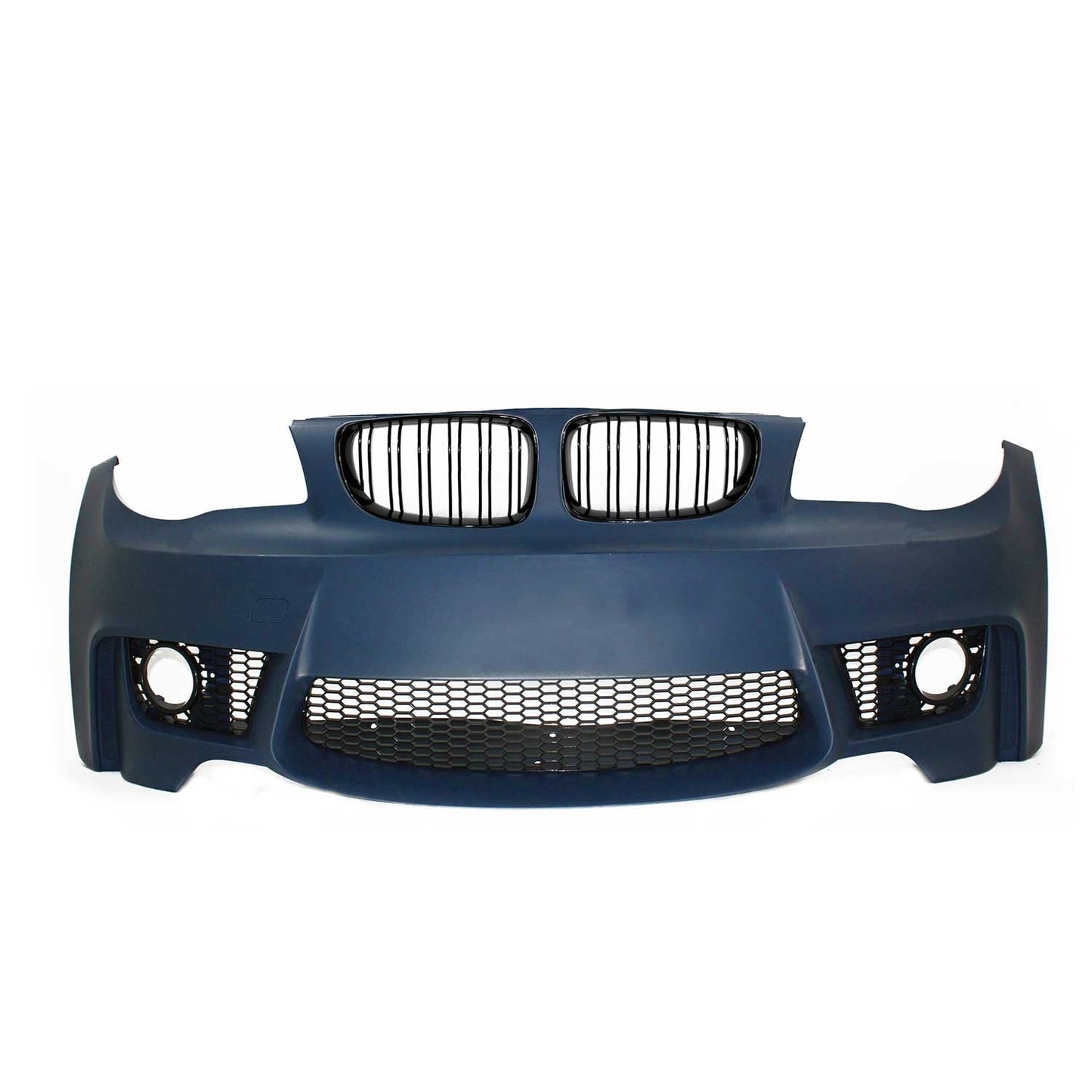 JOM Frontstoßstange für BMW E81/E82/E87/E88 2004-2013 Doppelrippen Grill Schwarz OMAC DE