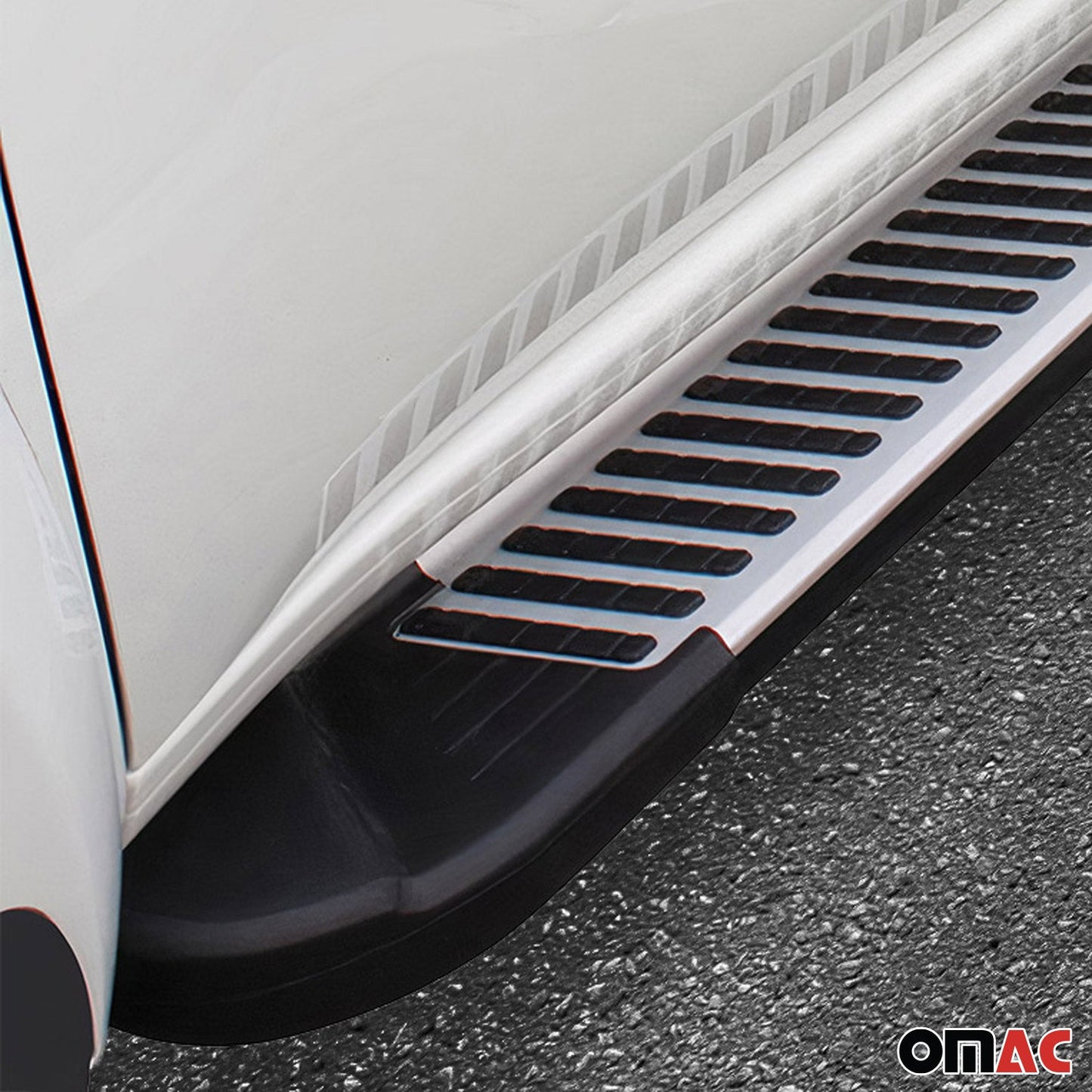 Trittbretter Seitenschweller Schweller für MG ZS-EV 2021-2025 Alu Grau 2 tlg